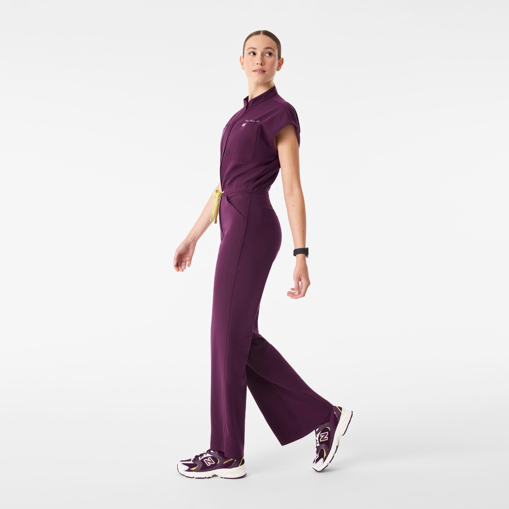 Rafaela Wide-Leg ScrubJumpsuit™ - Deep Purple