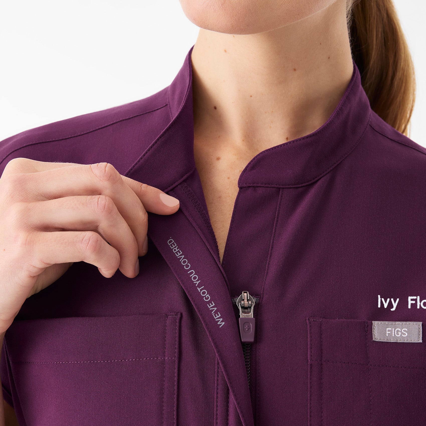 Rafaela Wide-Leg ScrubJumpsuit™ - Deep Purple