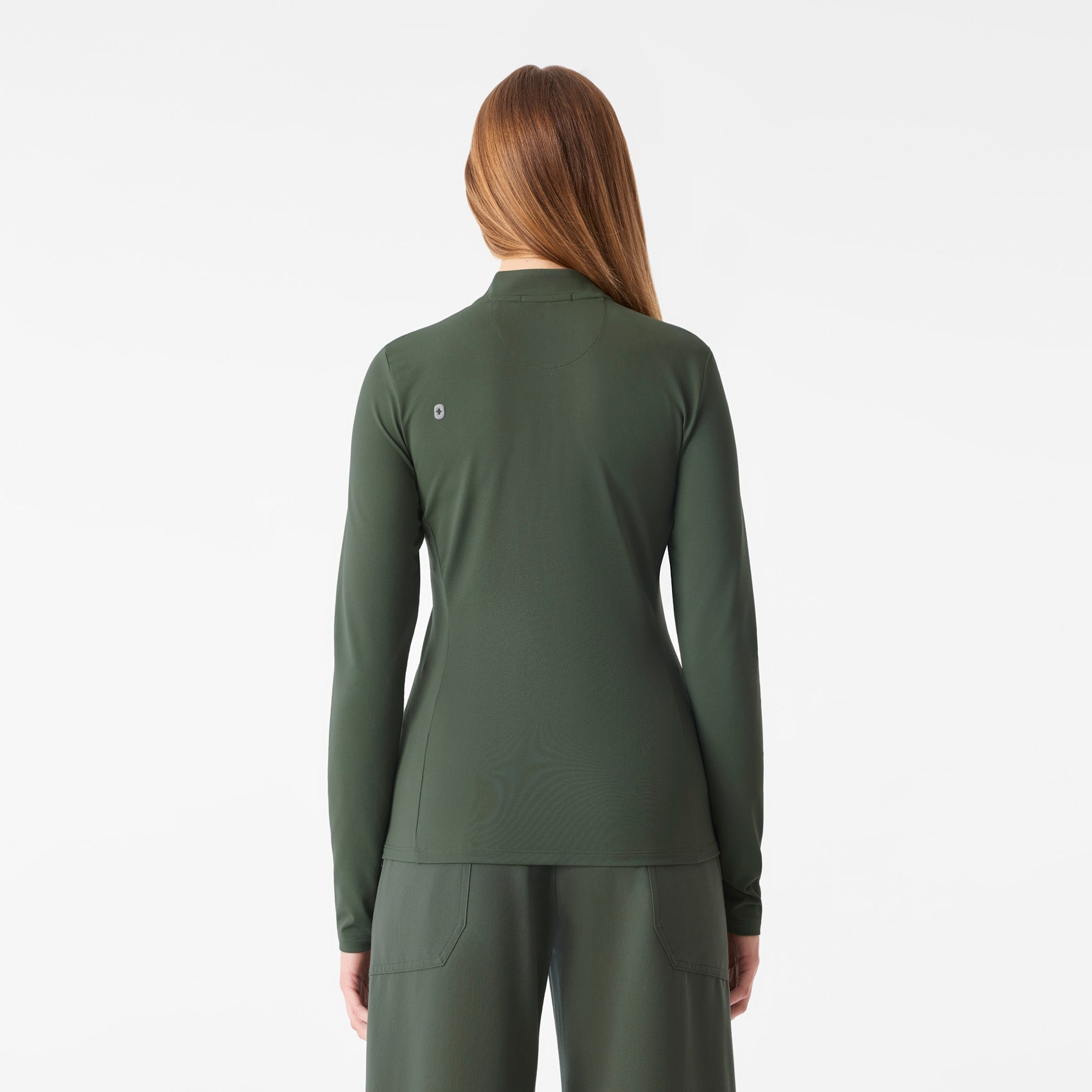 Bree Slim Long-Sleeve Scrub Top - Moss