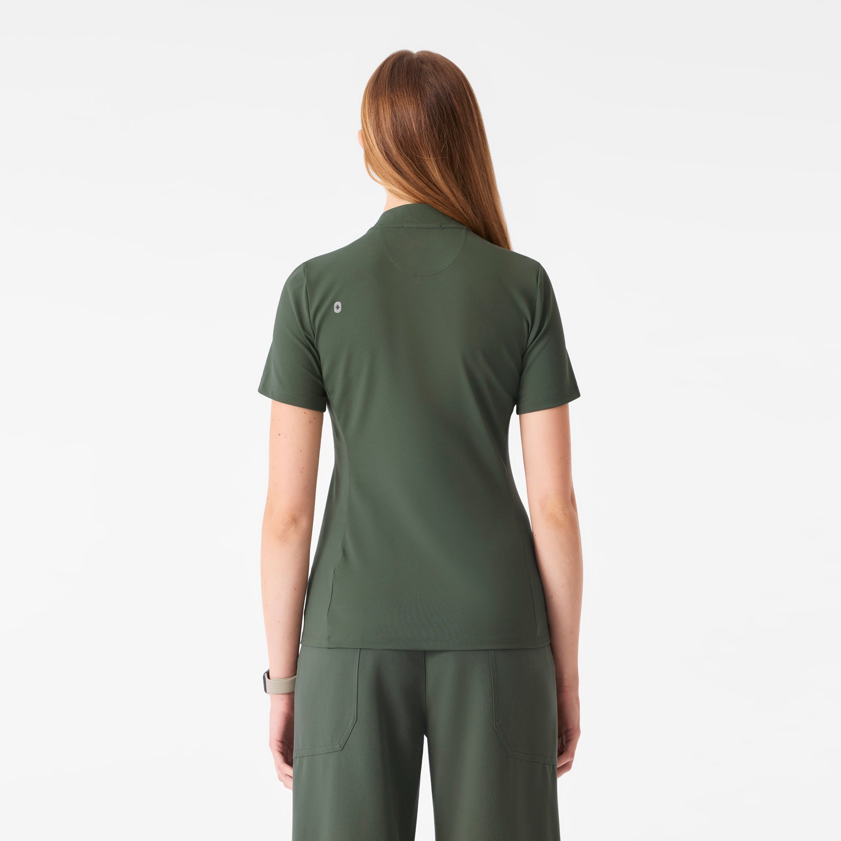 Bree Slim Scrub Top - Moss