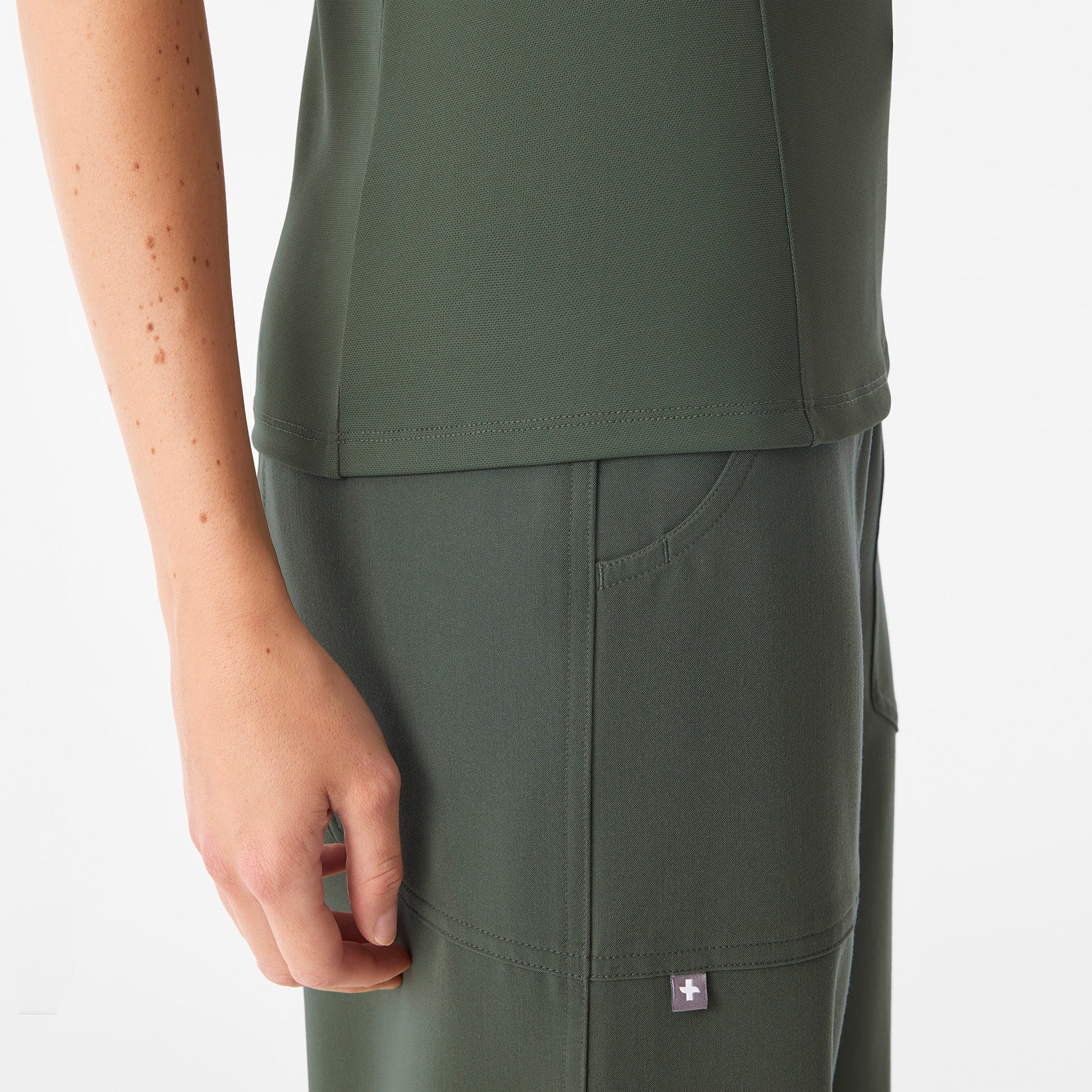 Bree Slim Scrub Top - Moss
