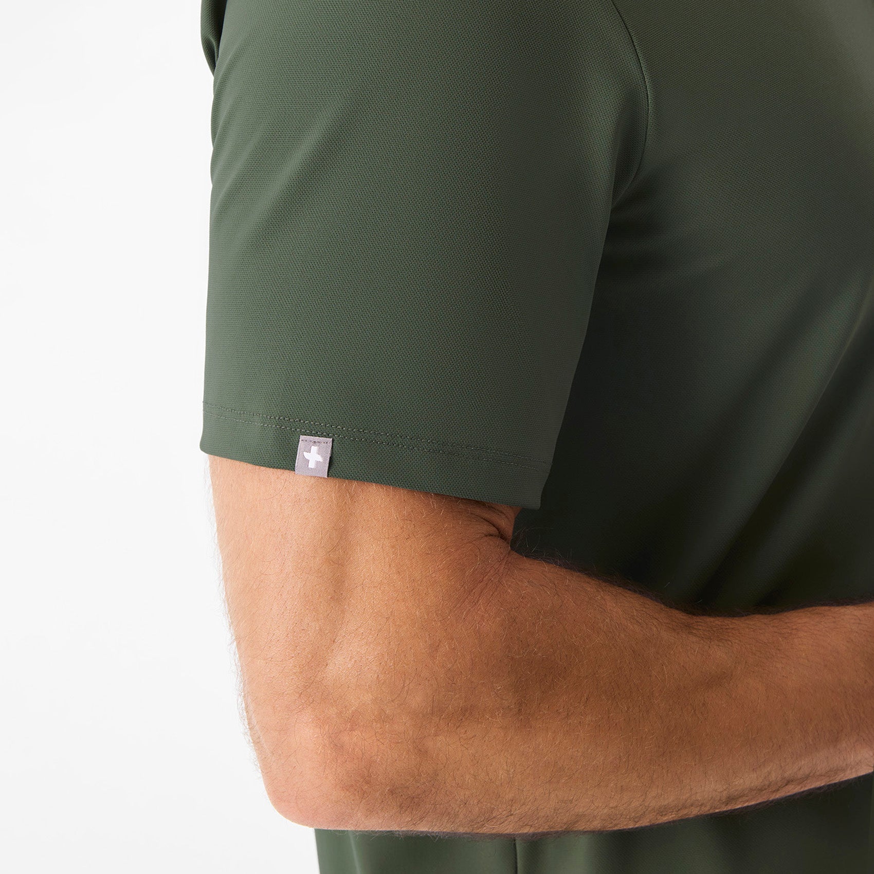 Dawes ¼ Zip Scrub Top  - Moss