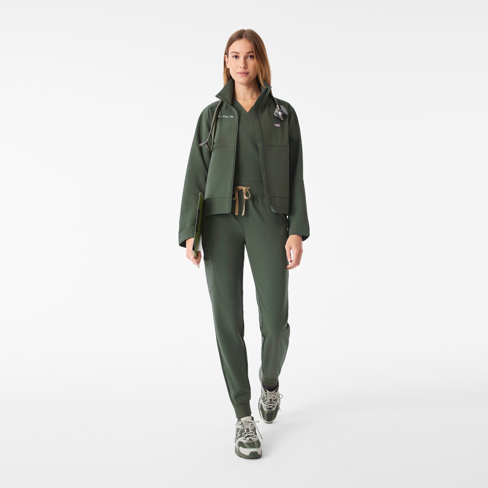 Lenox Scrub Jacket - Moss