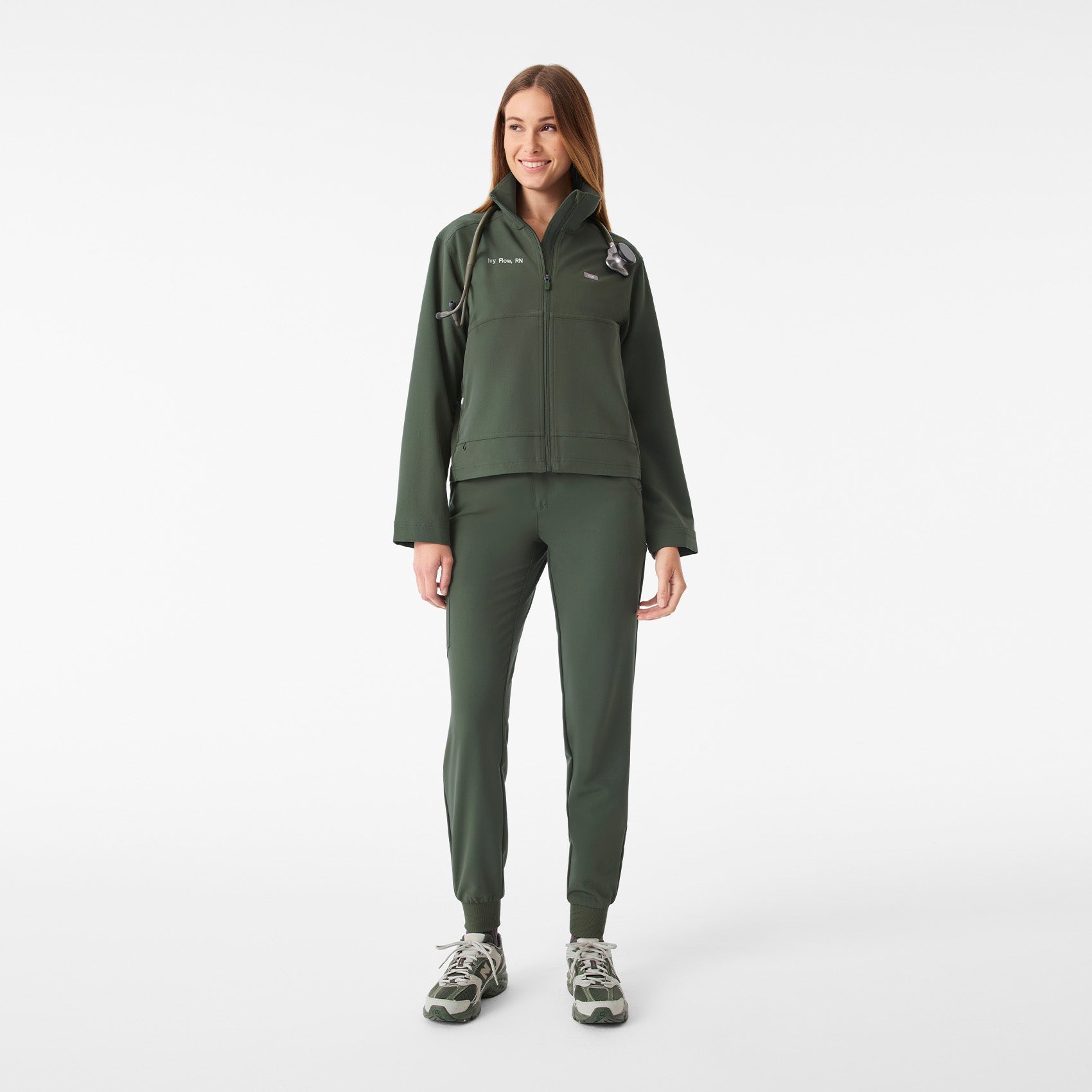 Lenox Scrub Jacket - Moss