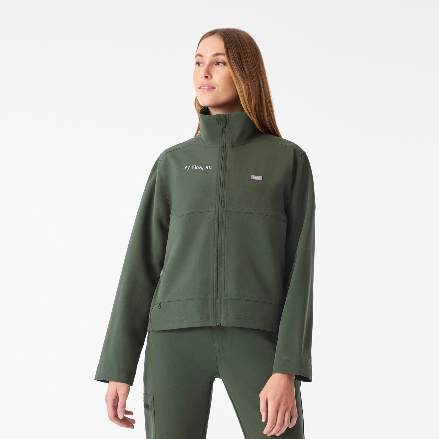 Lenox Scrub Jacket - Moss