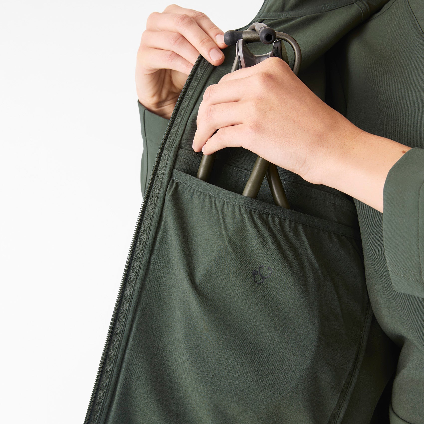 Lenox Scrub Jacket - Moss