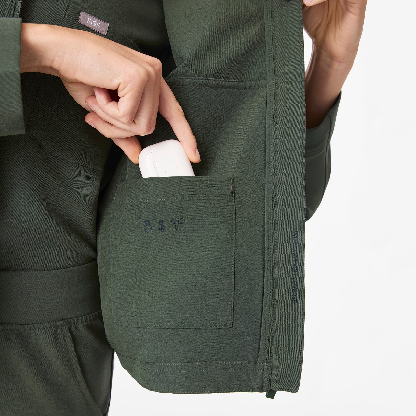 Lenox Scrub Jacket - Moss