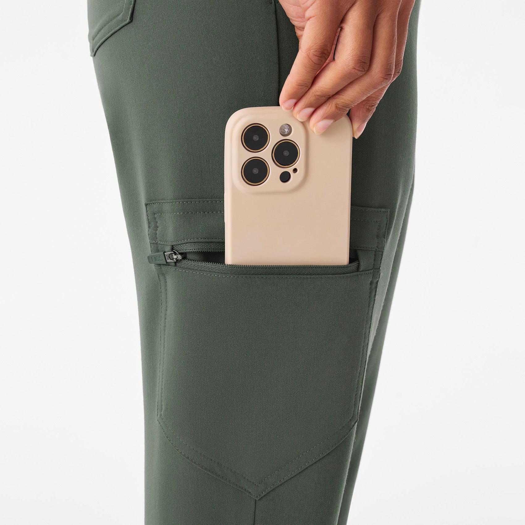 Zamora Ruched Jogger Scrub Pant™ - Moss