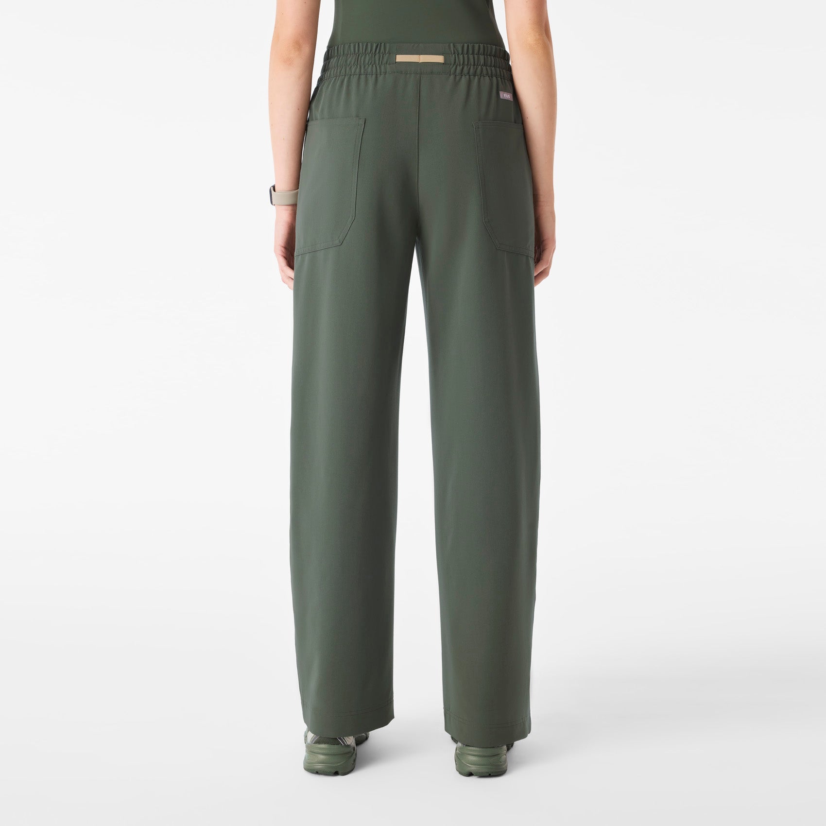 Roslyn Wide-Leg Scrub Pant  - Moss