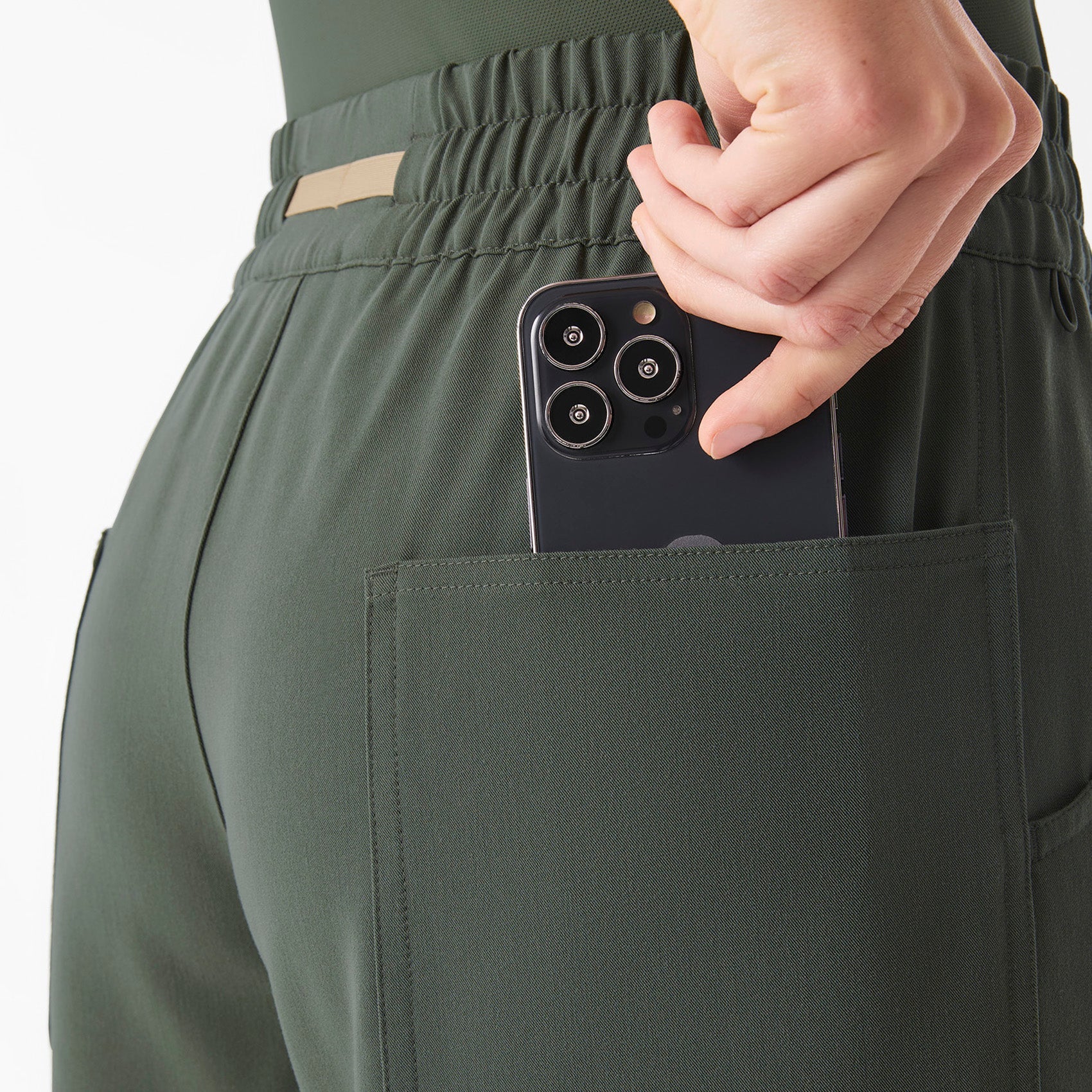 Roslyn Wide-Leg Scrub Pant  - Moss