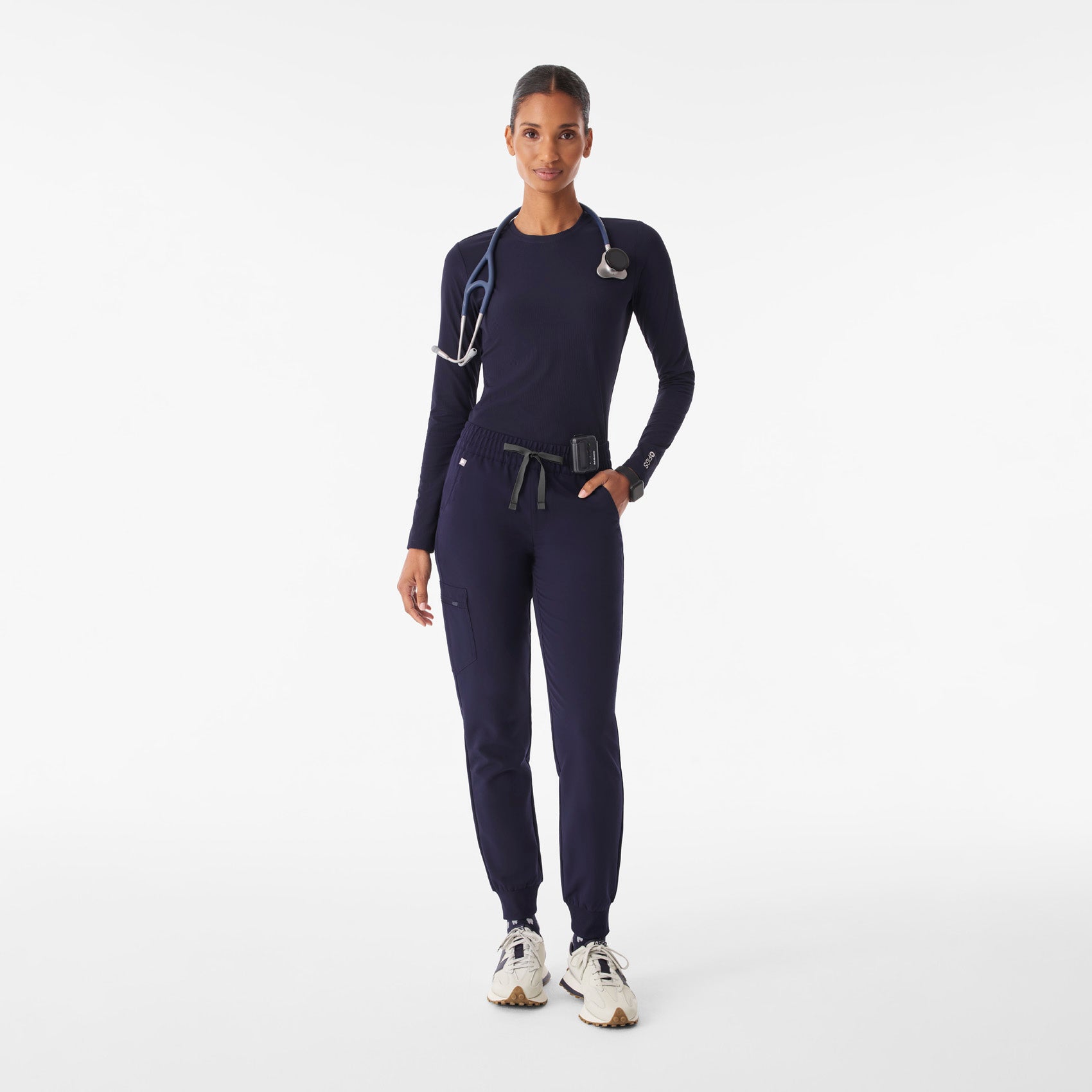 Zamora Ruched Jogger Scrub Pant™ - Navy