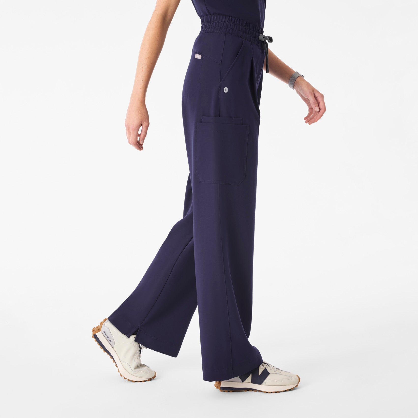 Shelby Ultra High-Rise Wide-Leg Scrub Pant - Navy