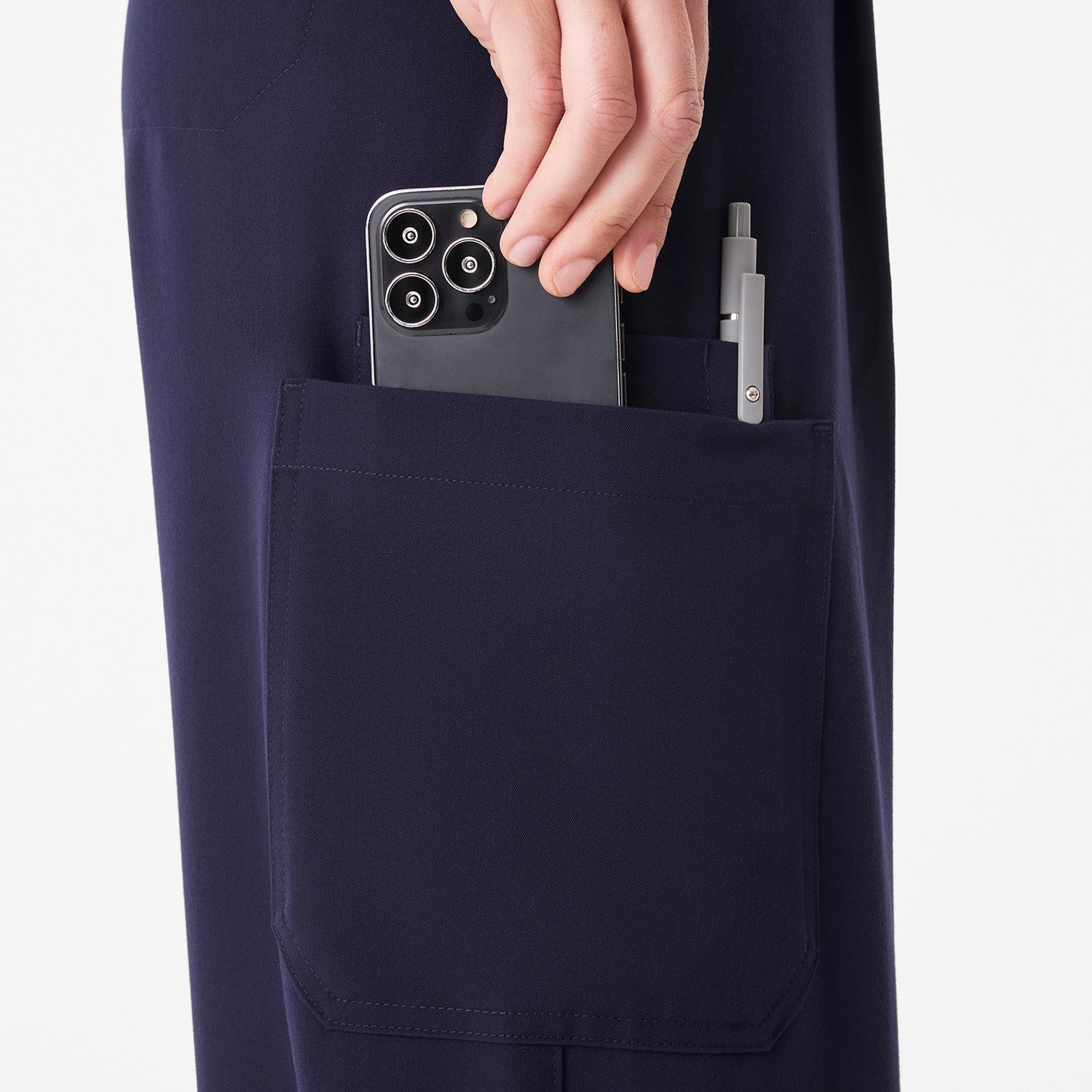 Shelby Ultra High-Rise Wide-Leg Scrub Pant - Navy