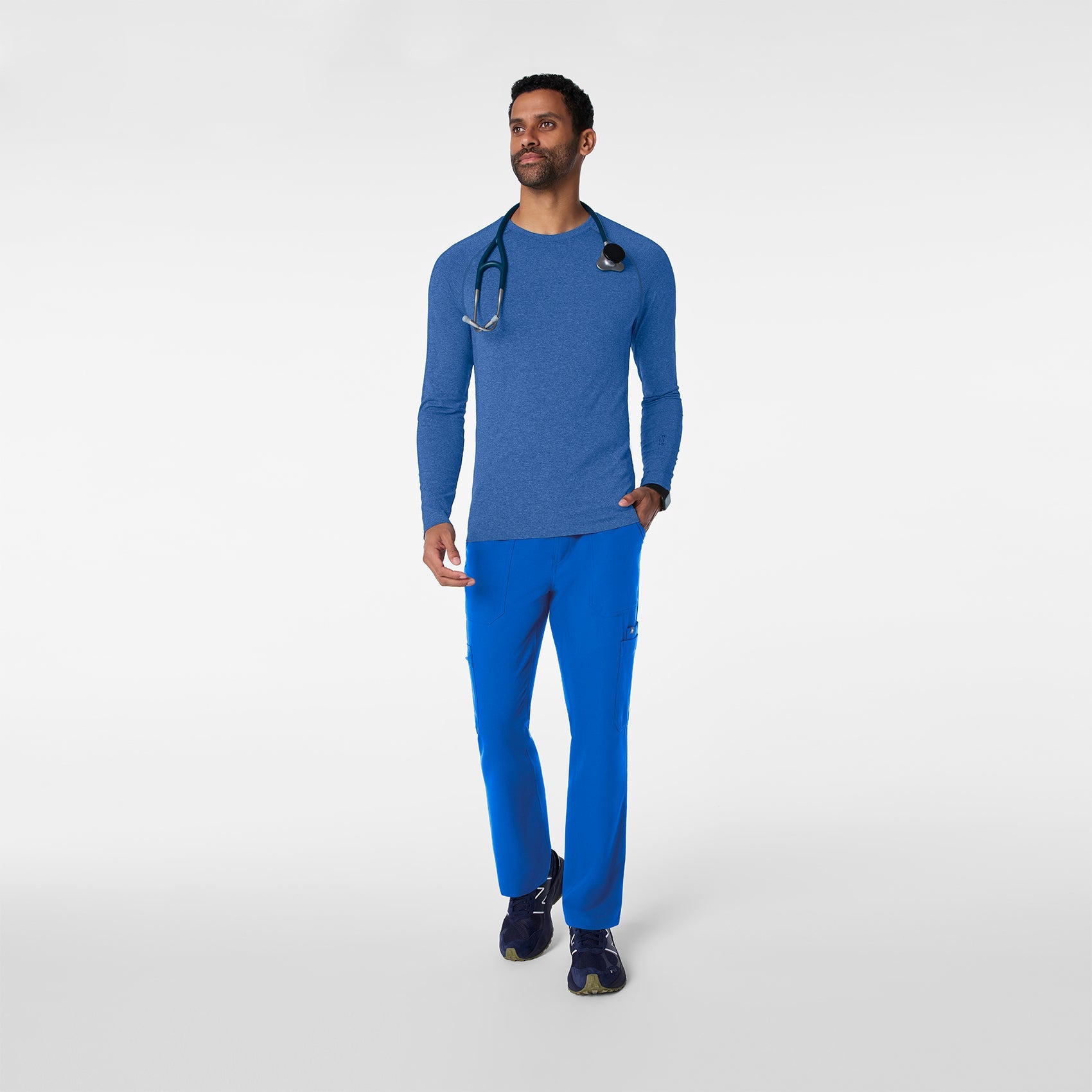 Makato Seamless Long-Sleeve Underscrub - Royal Blue