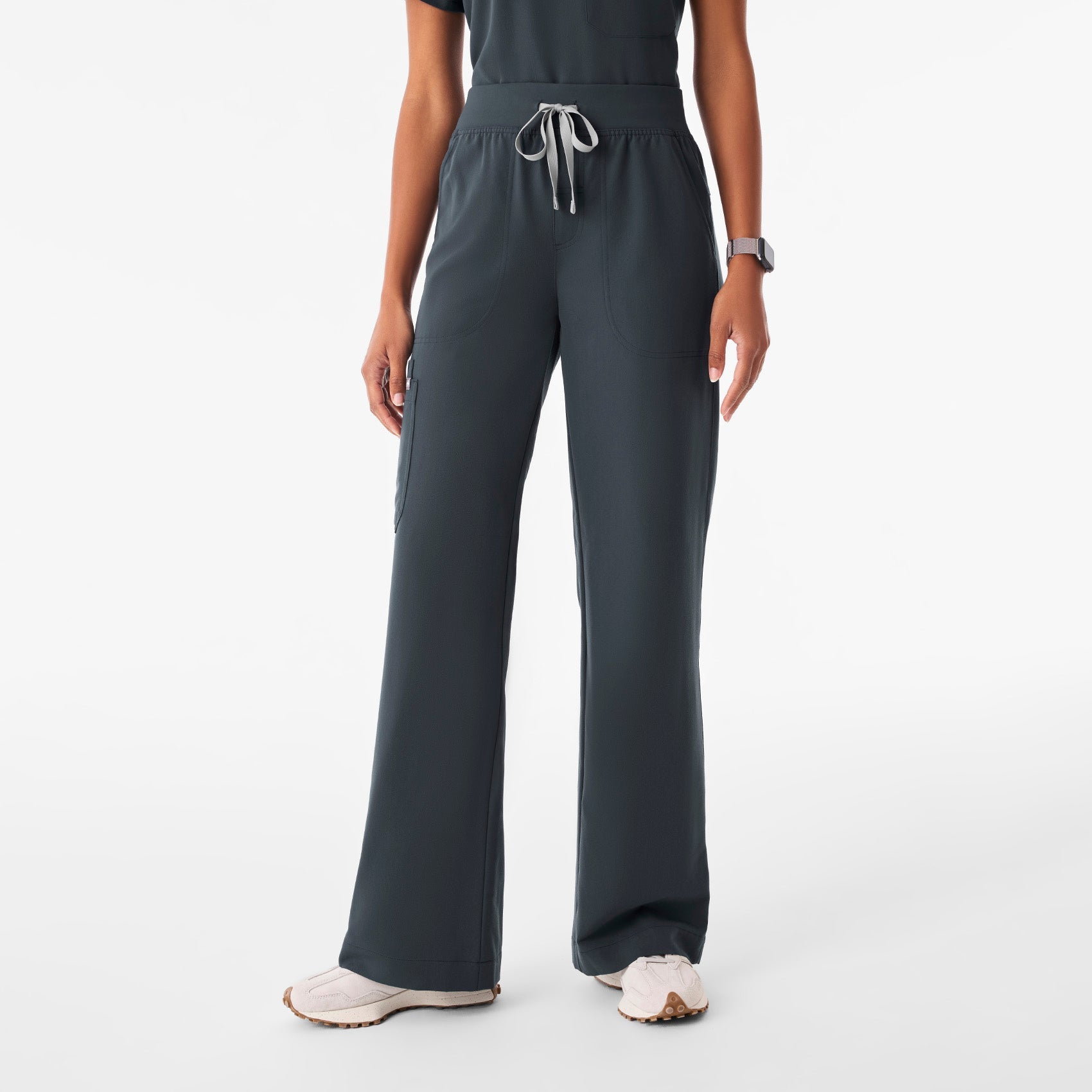 Isabel High-Rise Wide-Leg Scrub Pant - Dark Harbor