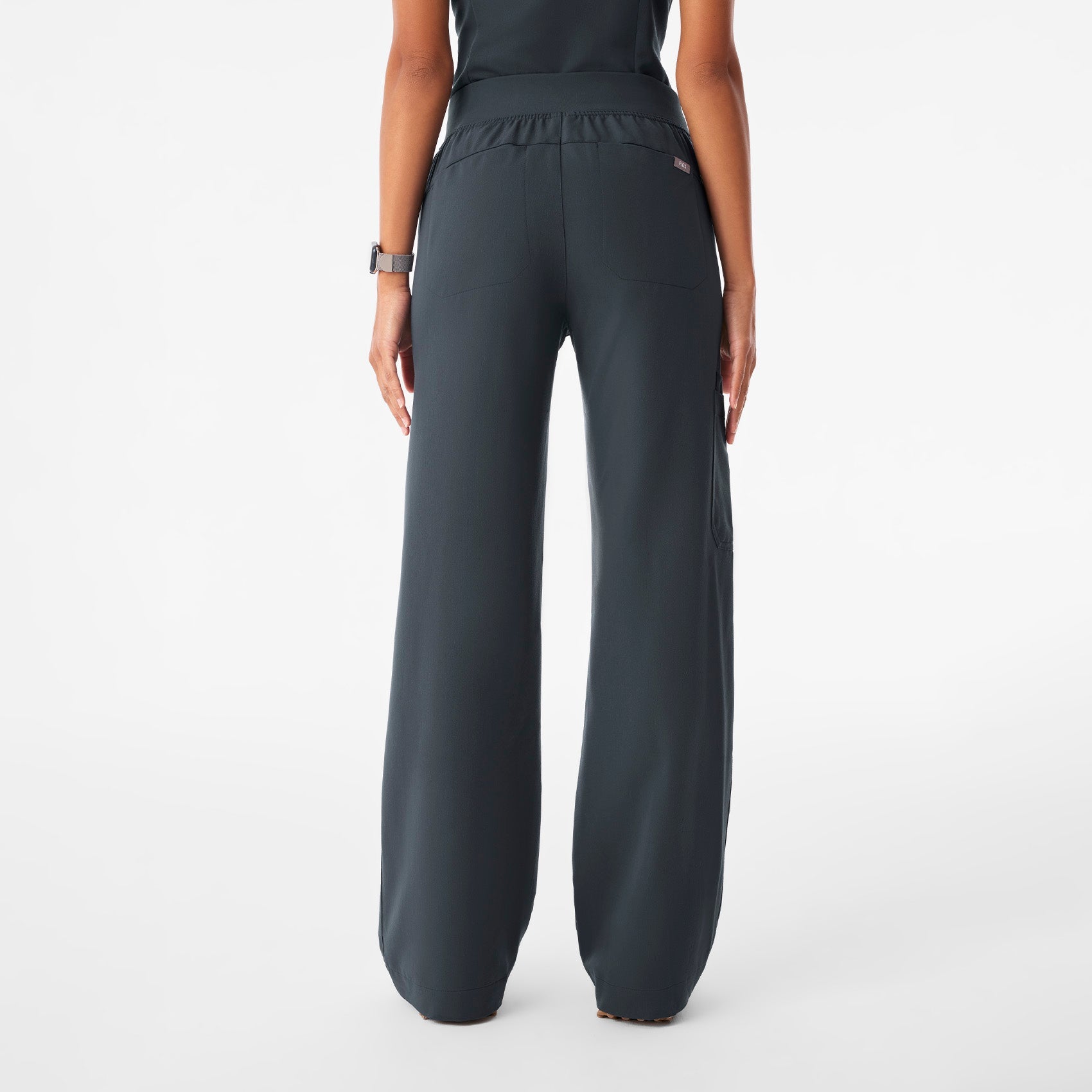 Isabel High-Rise Wide-Leg Scrub Pant - Dark Harbor