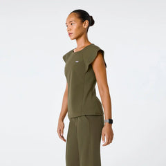 Orillia Slim Scoop Neck Scrub Top