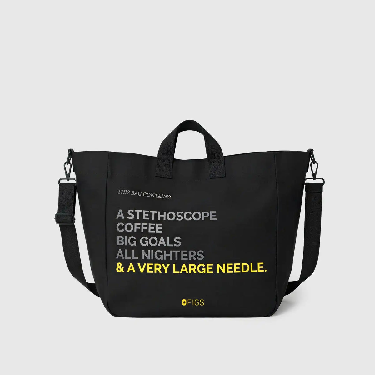 A Very Large Needle Detachable Strap Tote