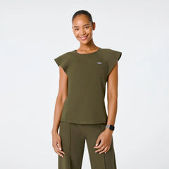 Orillia Slim Scoop Neck Scrub Top