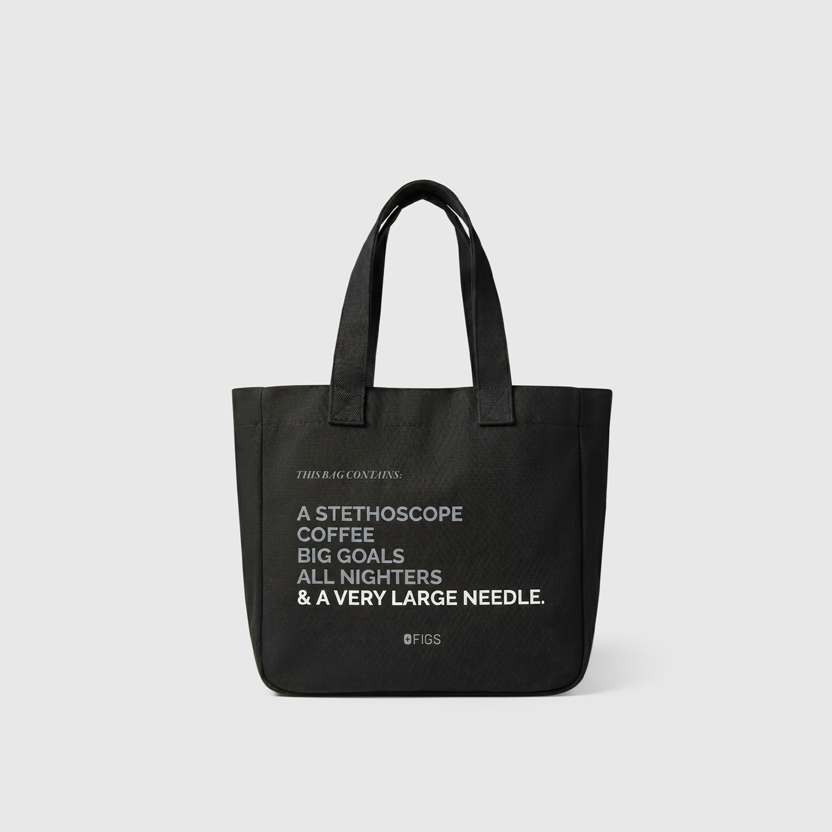 A Very Large Needle Mini Canvas Tote - Black