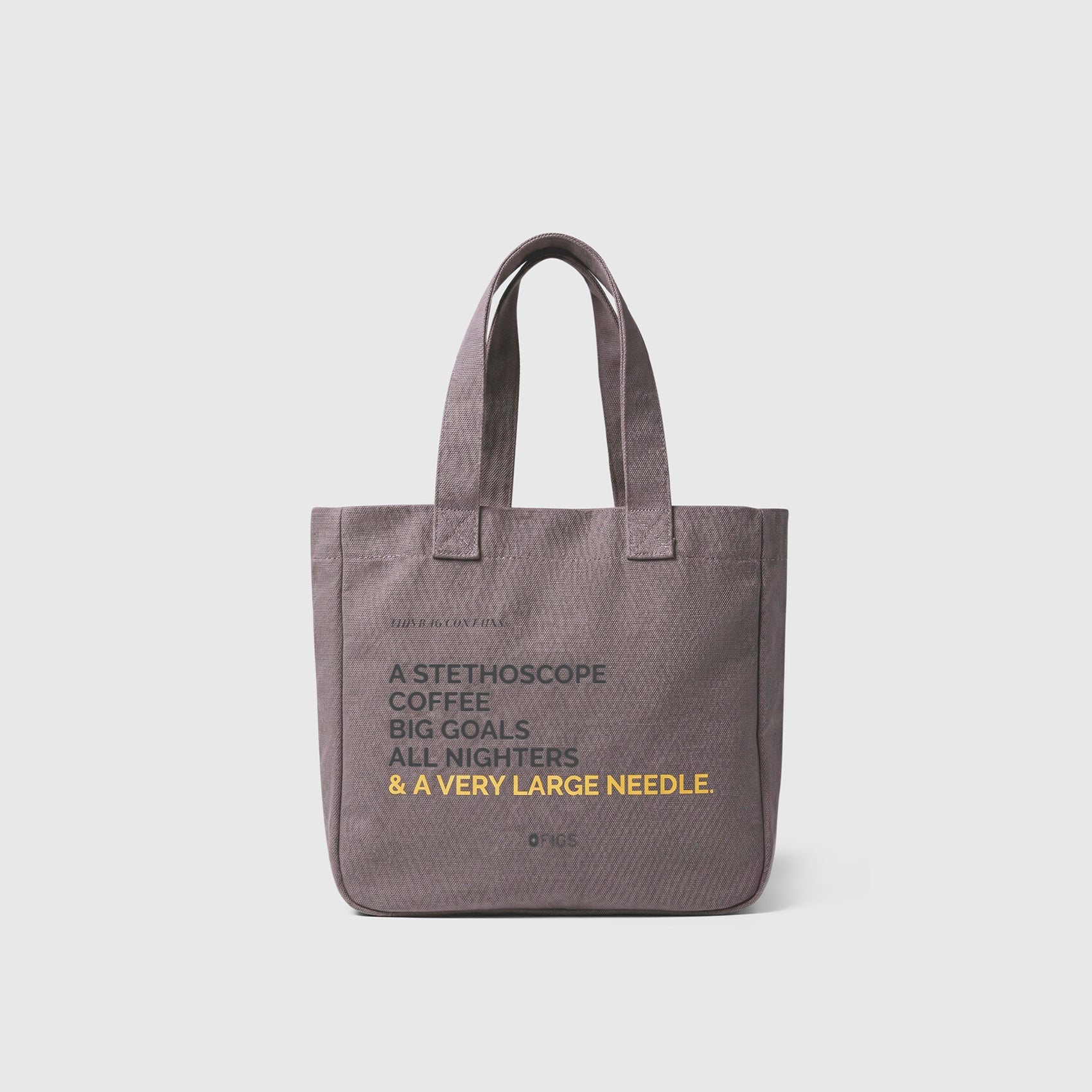 A Very Large Needle Mini Canvas Tote - Dark Grey