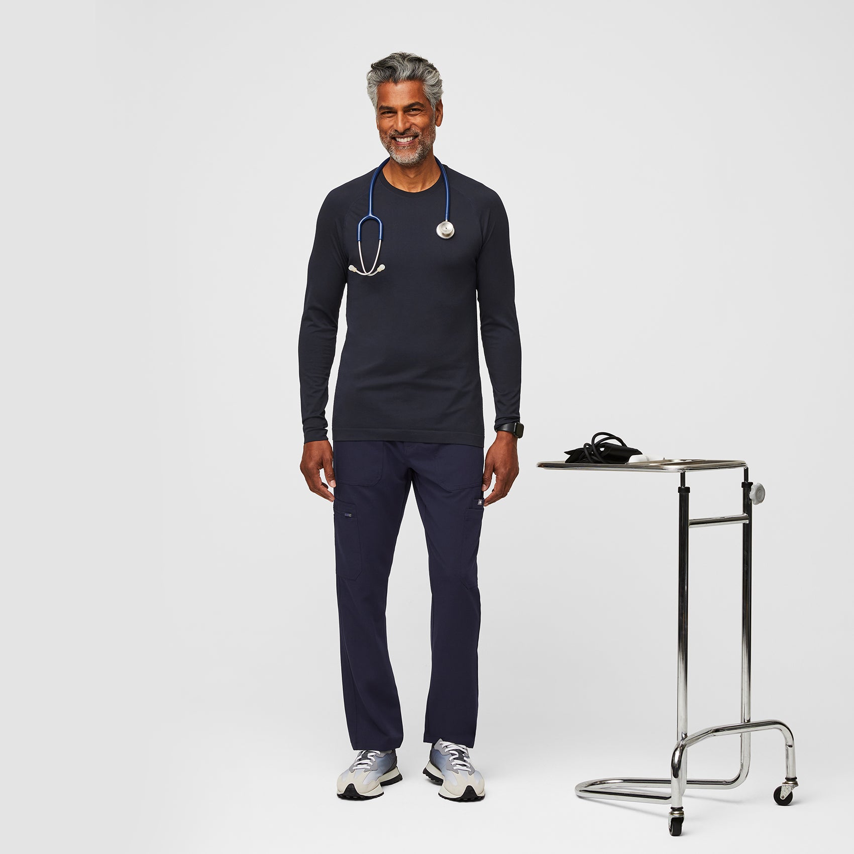 Makato Seamless Long-Sleeve Underscrub - Navy