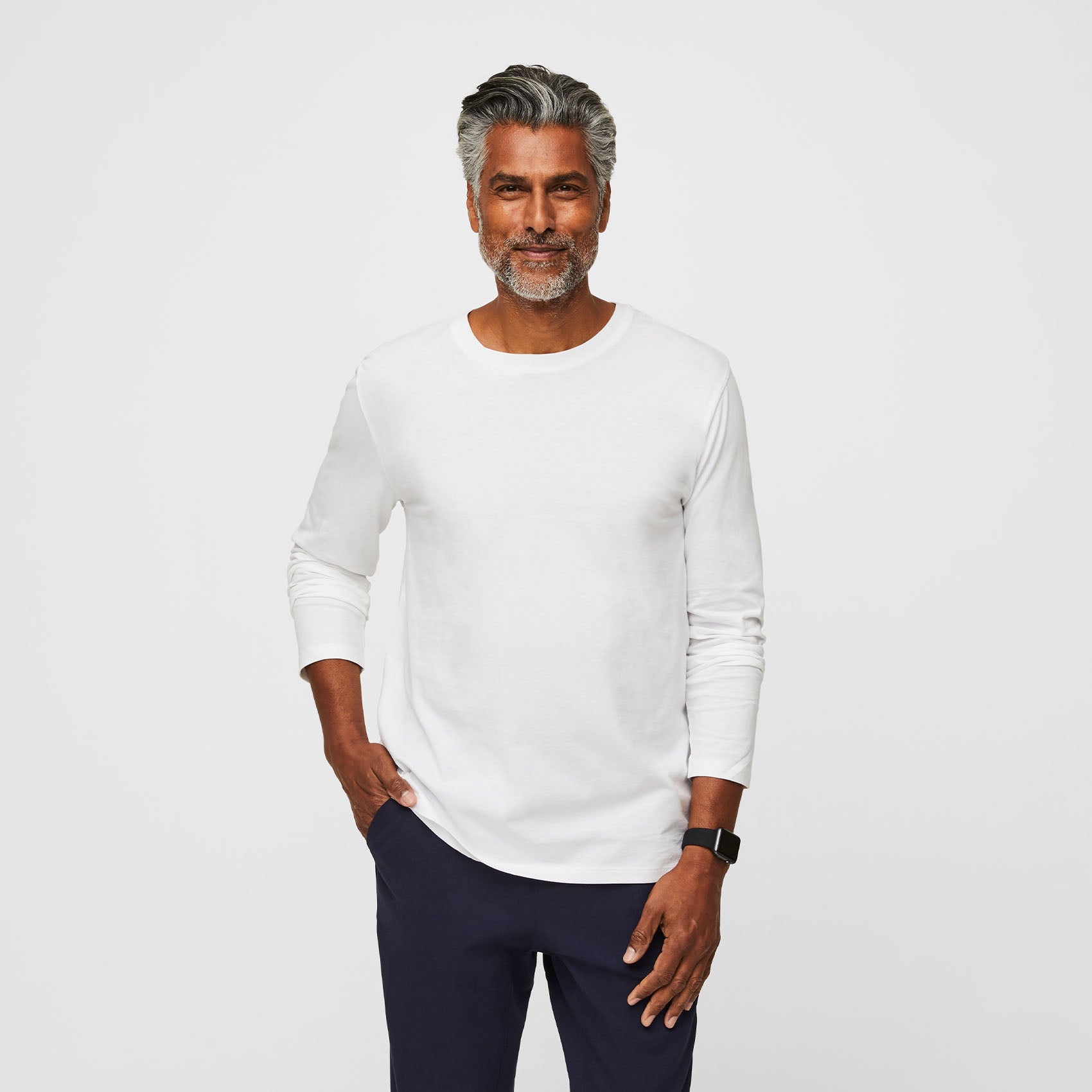 Supersoft Long-Sleeve Underscrub - White