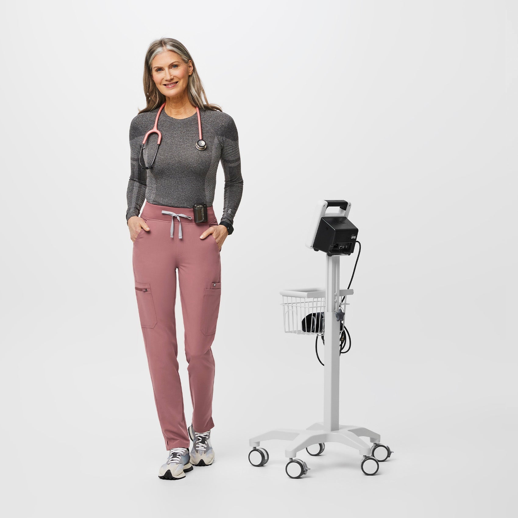 Yola High-Rise Slim Scrub Pant™ - Mauve