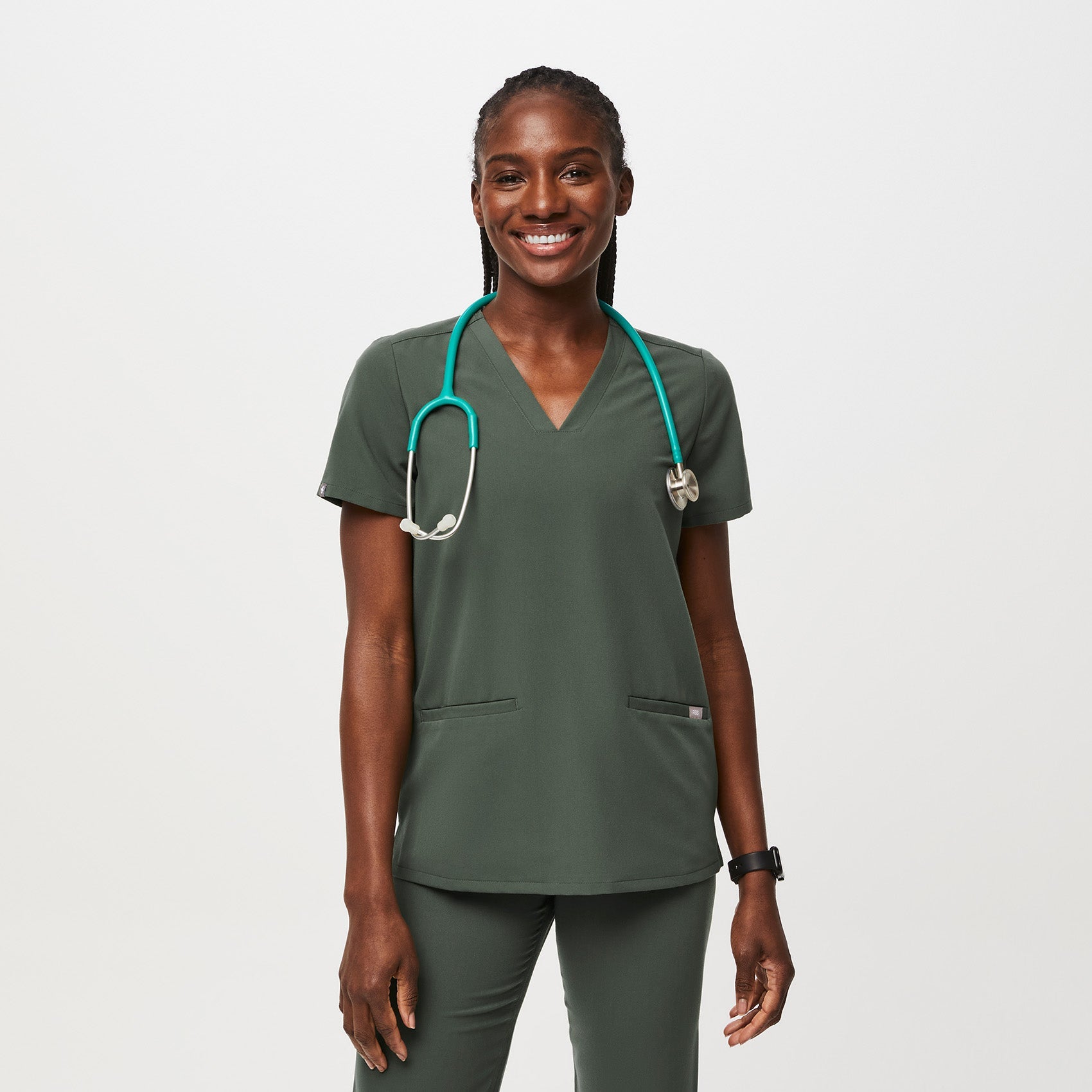 Casma Scrub Top™ - Moss