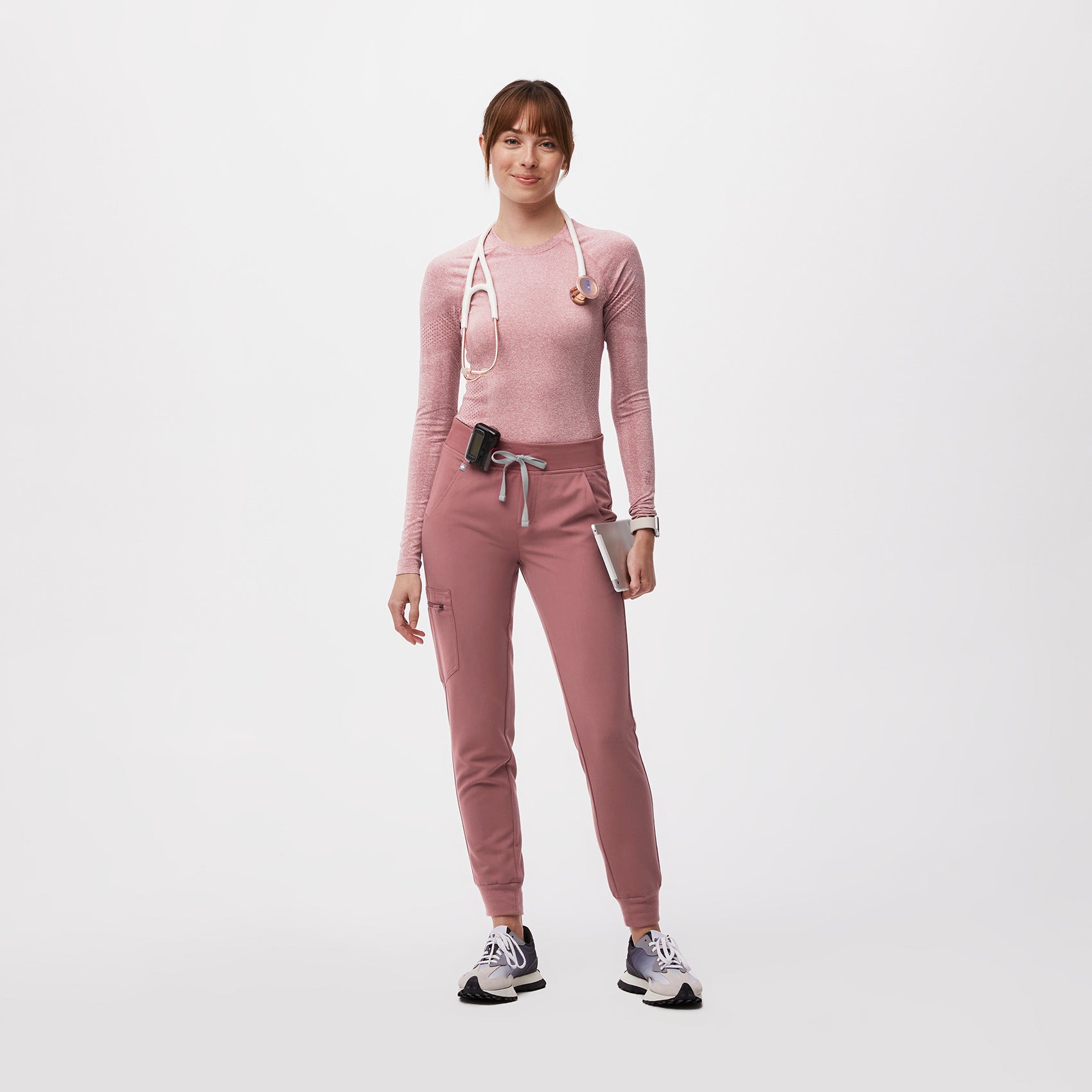 Salta Seamless Long-Sleeve Underscrub - Mauve