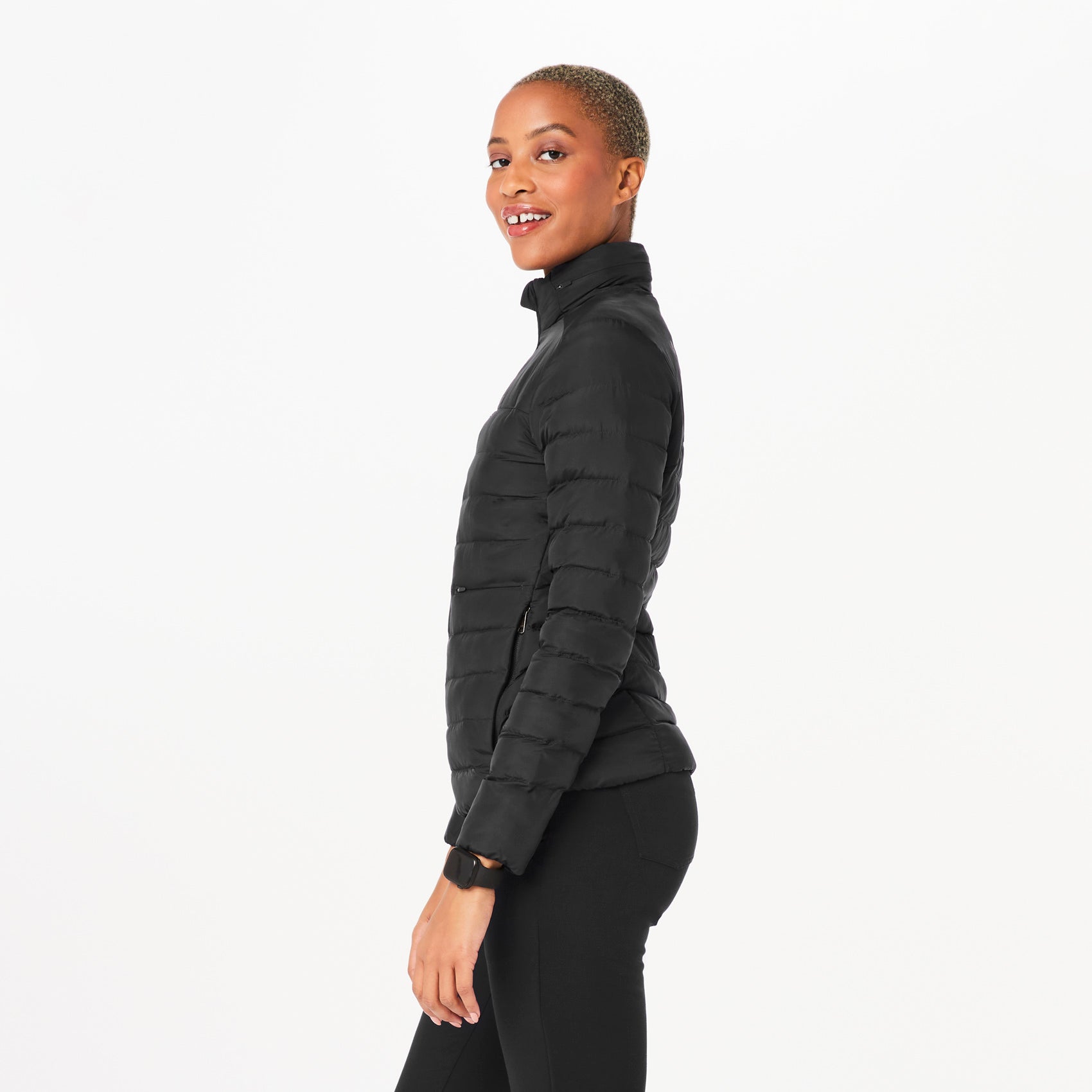 Packable Puffer Jacket - Black