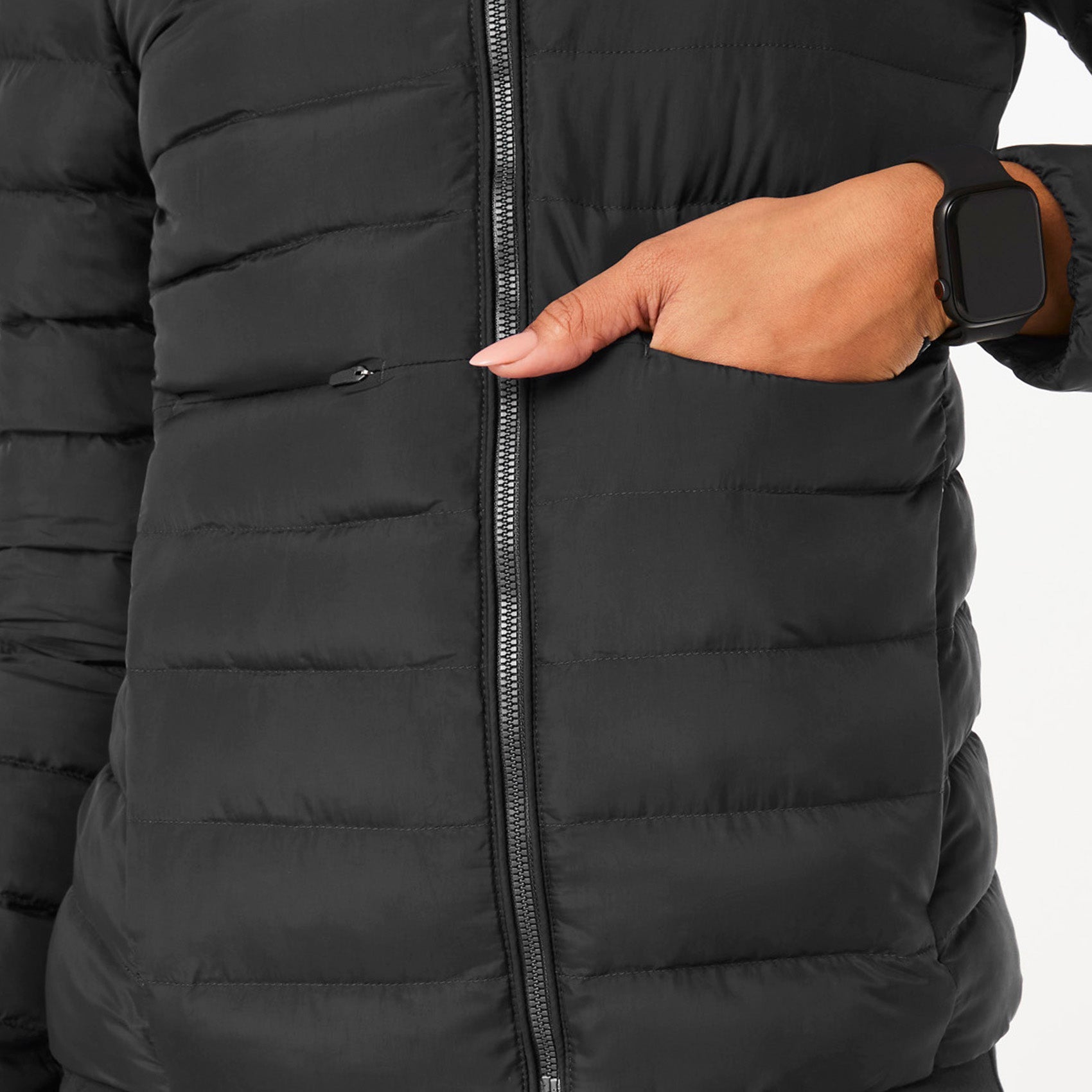 Packable Puffer Jacket - Black