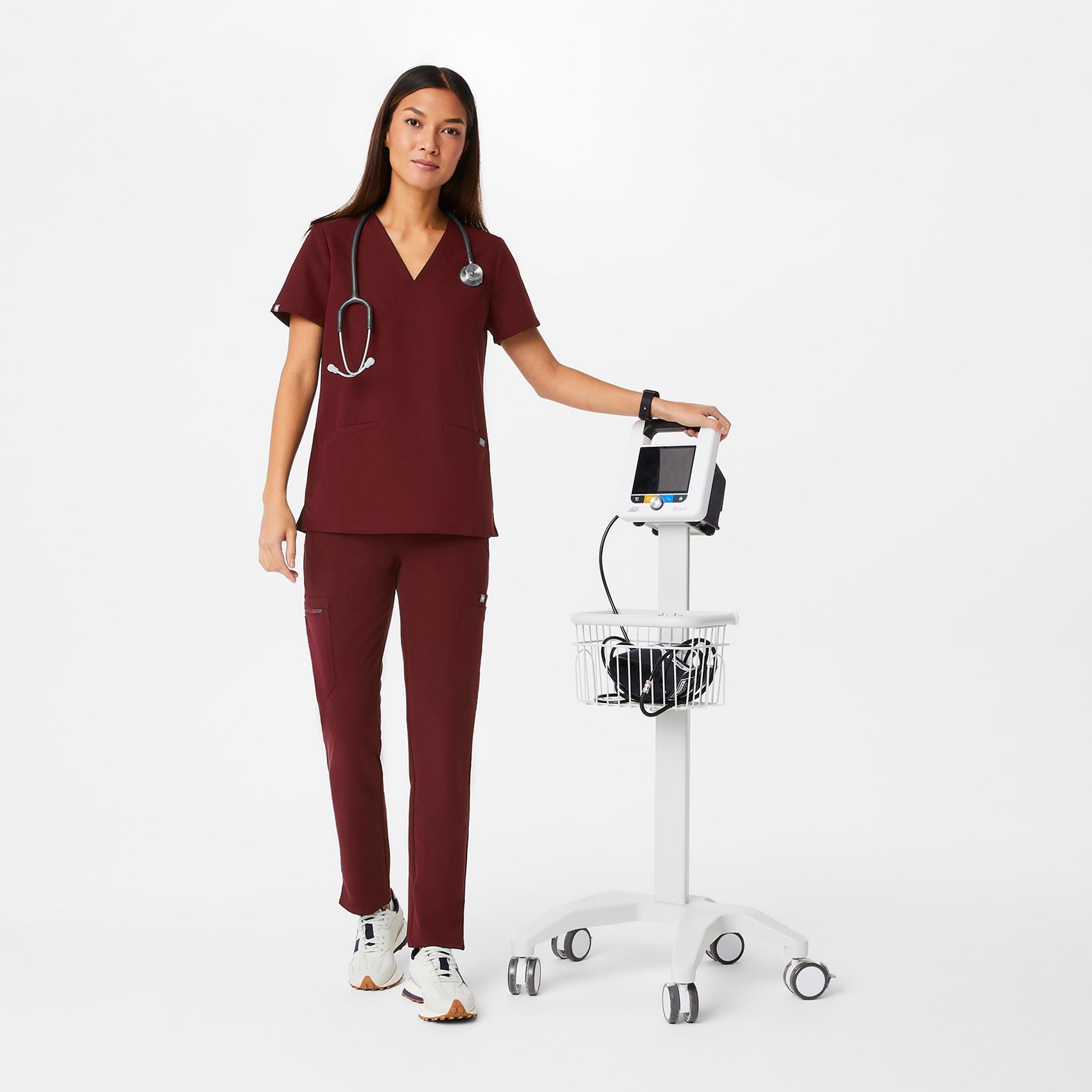 Casma Scrub Top™ - Burgundy