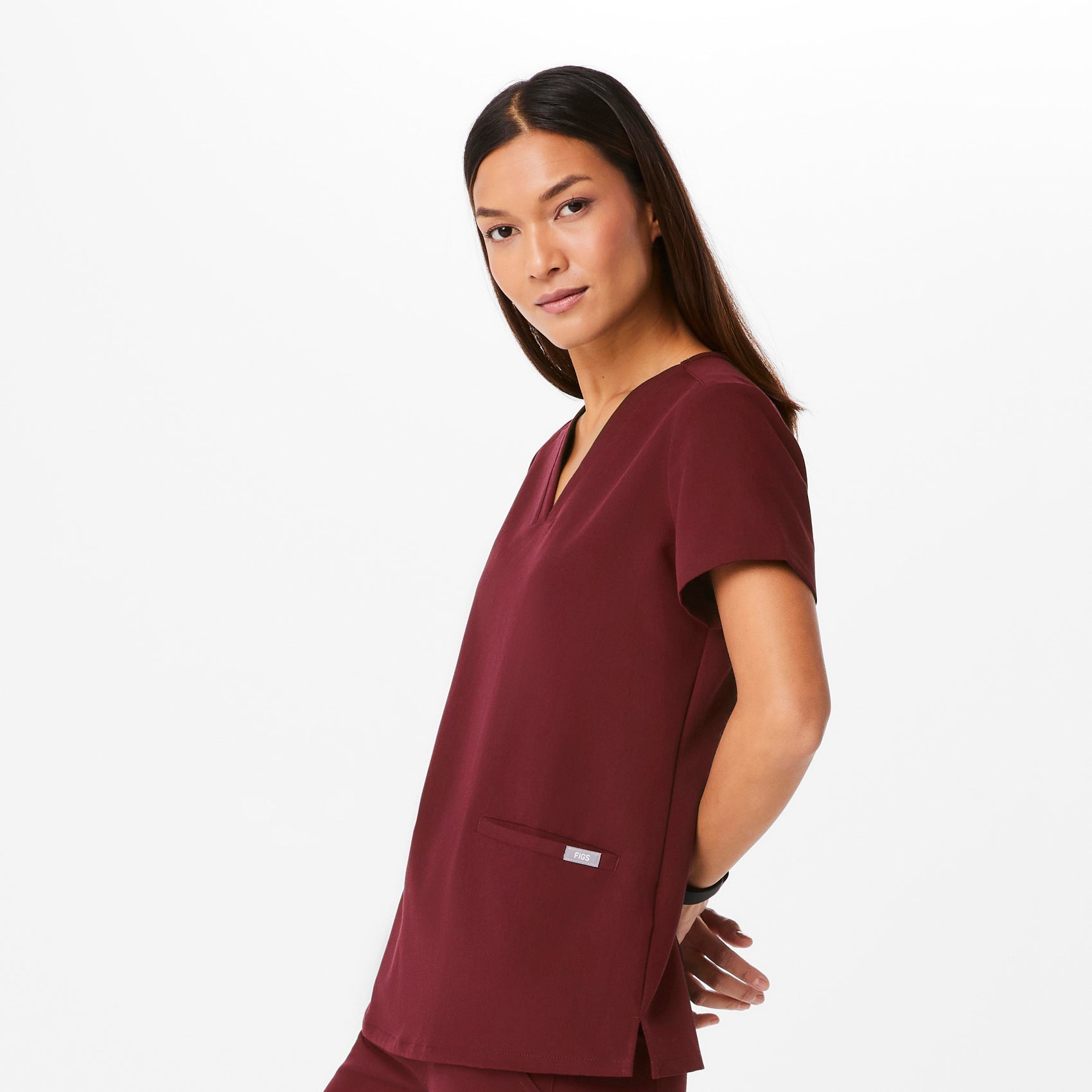Casma Scrub Top™ - Burgundy
