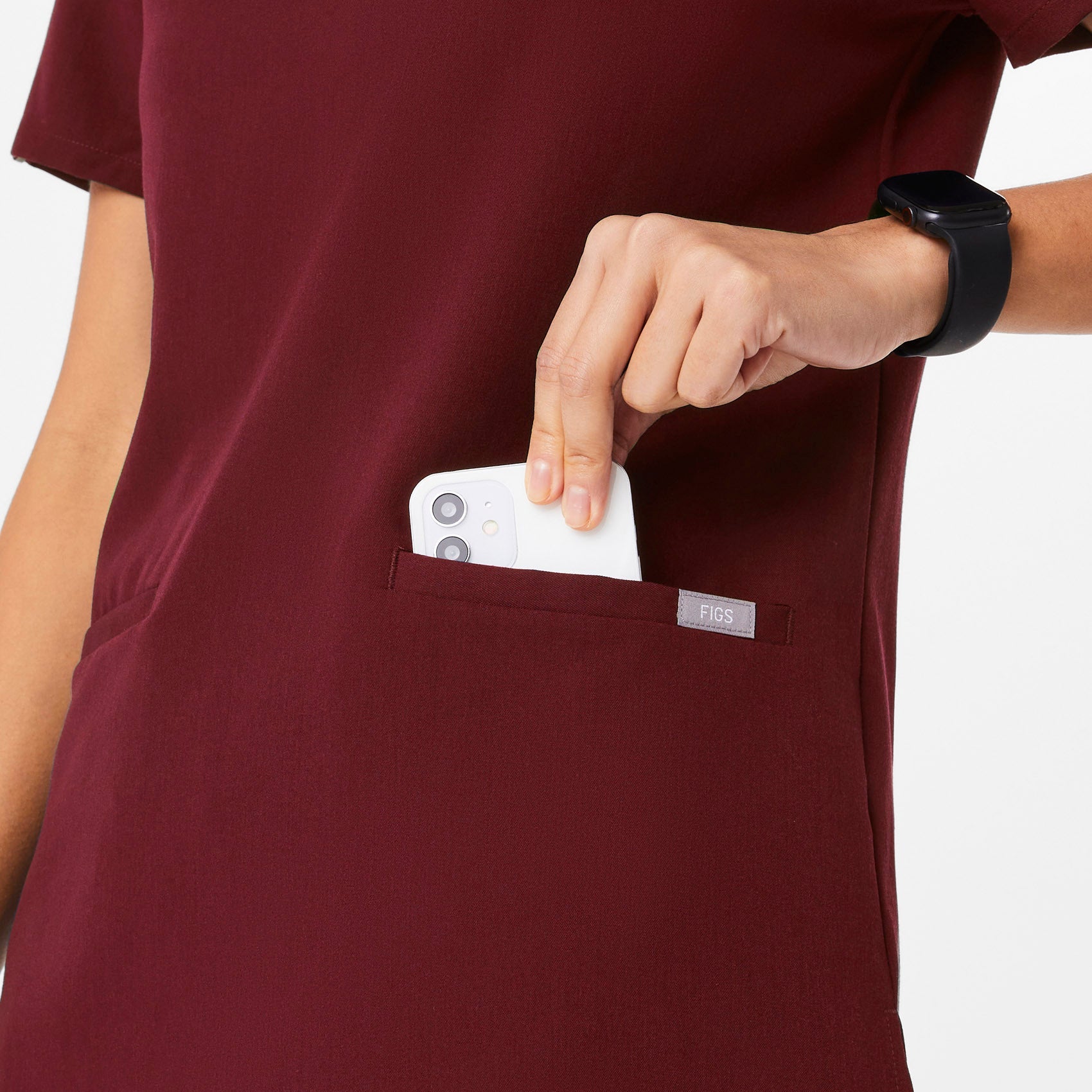 Casma Scrub Top™ - Burgundy