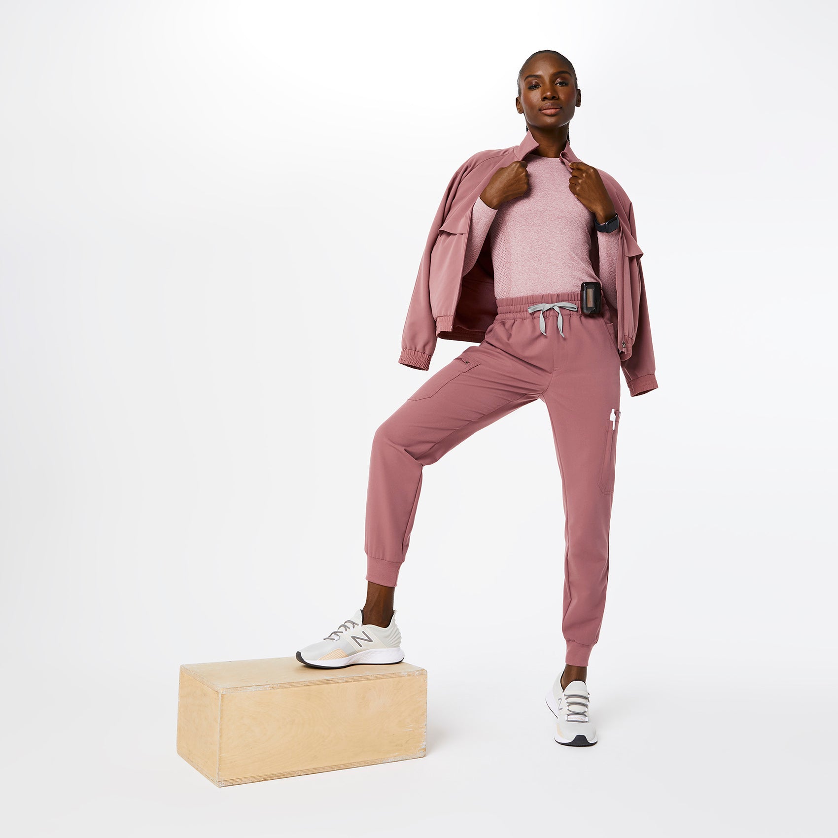 Uman High-Rise Jogger Scrub Pant - Mauve
