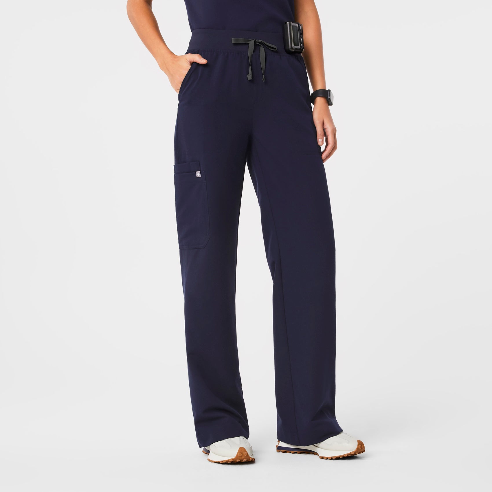 Isabel High-Rise Wide-Leg Scrub Pant - Navy