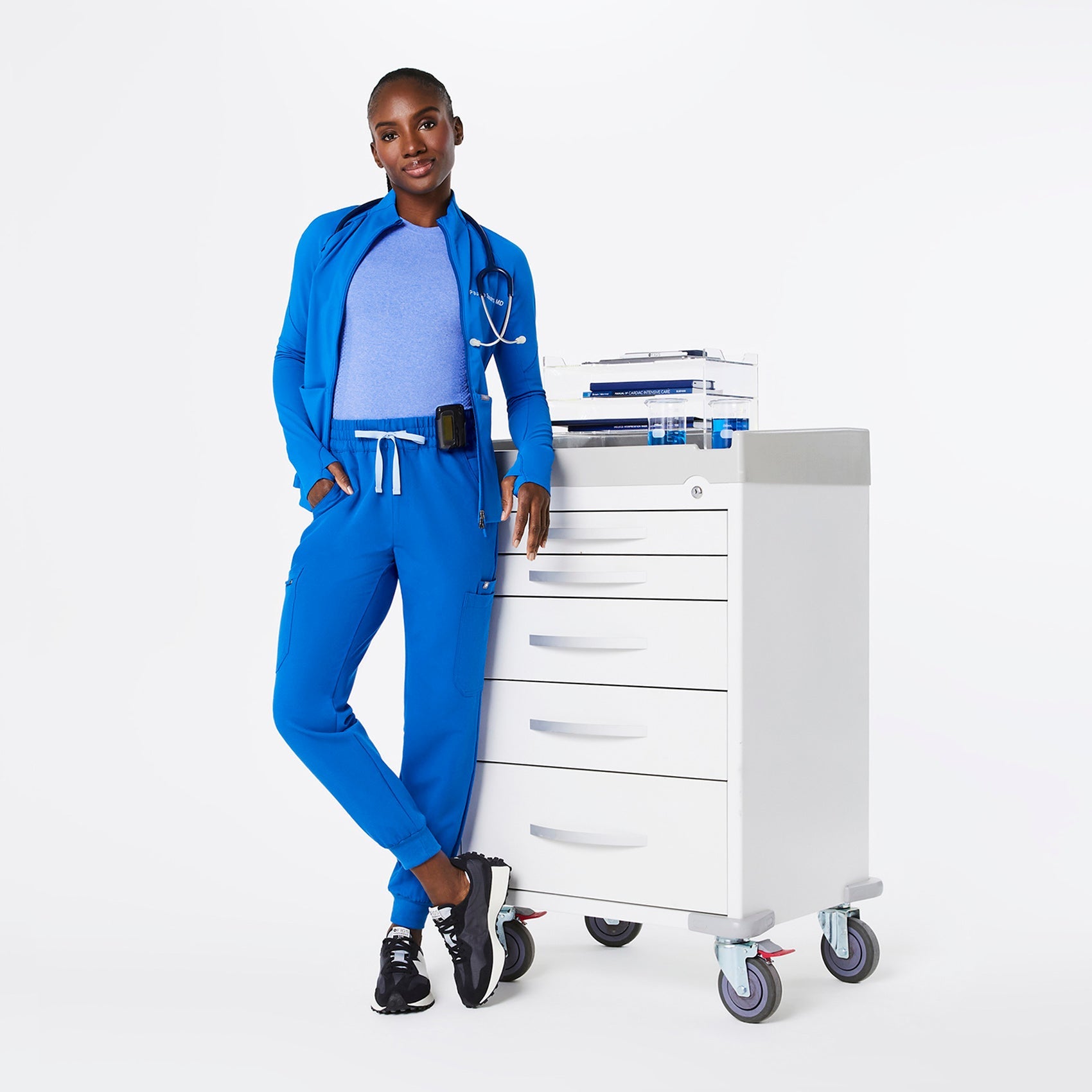 Uman High-Rise Jogger Scrub Pant - Royal Blue