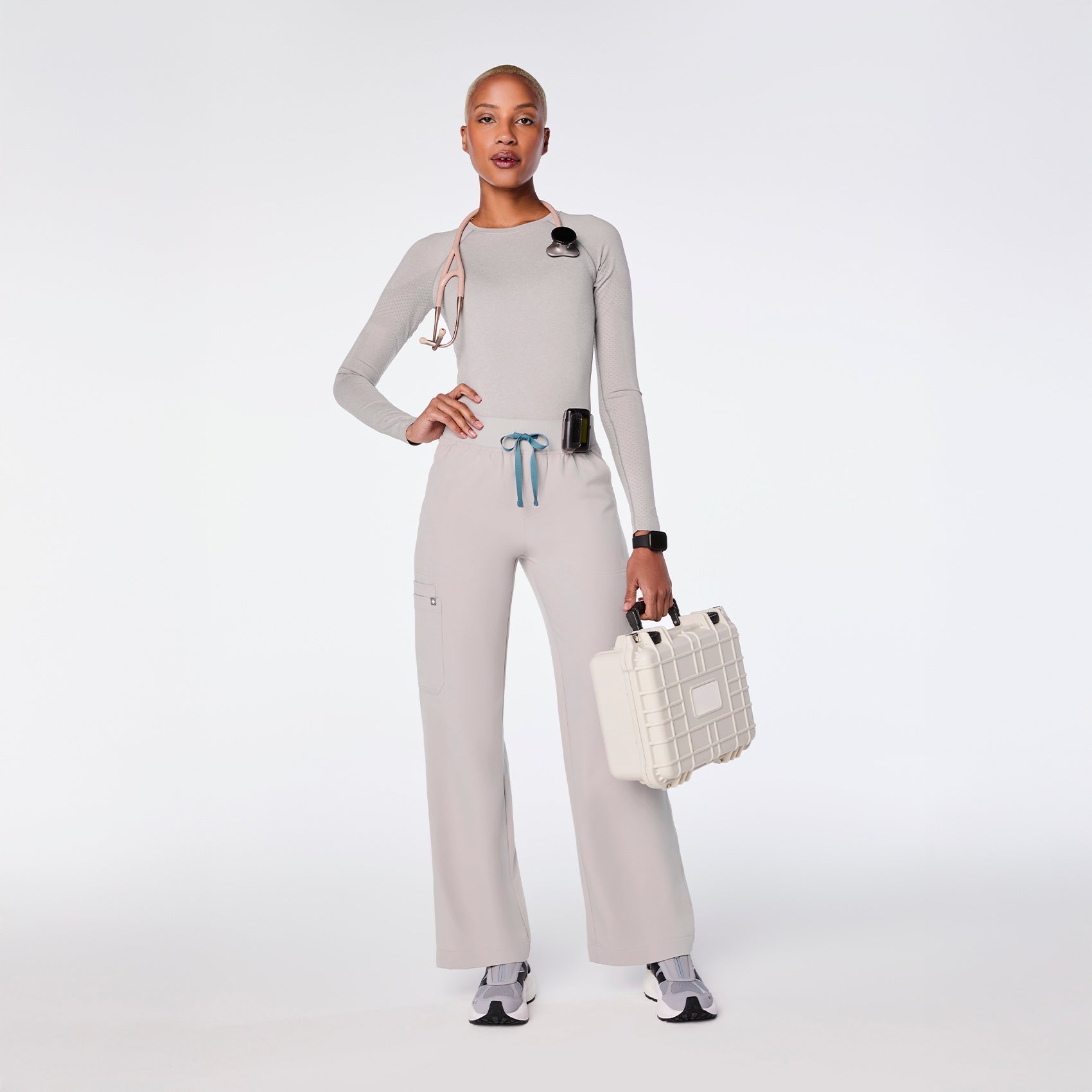 Salta Seamless Long-Sleeve Underscrub - Slate