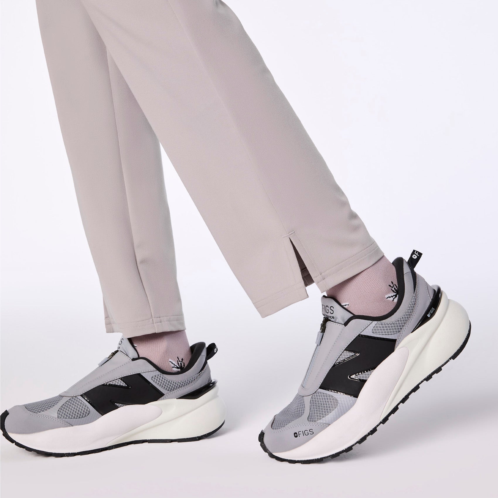 Dowa High-Rise Straight-Leg Scrub Pant - Slate