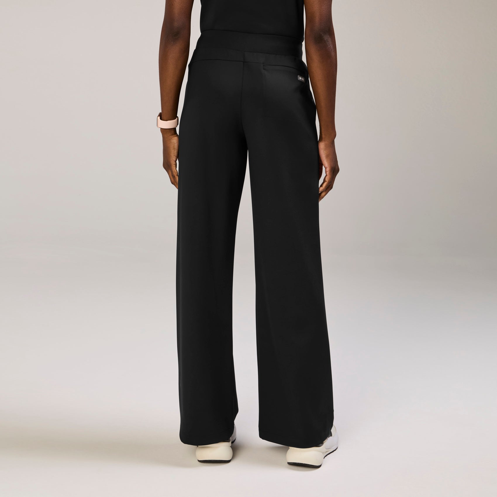 Salina High-Rise Wide-Leg Scrub Pant - Black