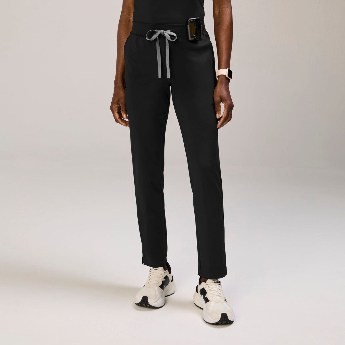 Tena Slim Tapered Scrub Pant - Black