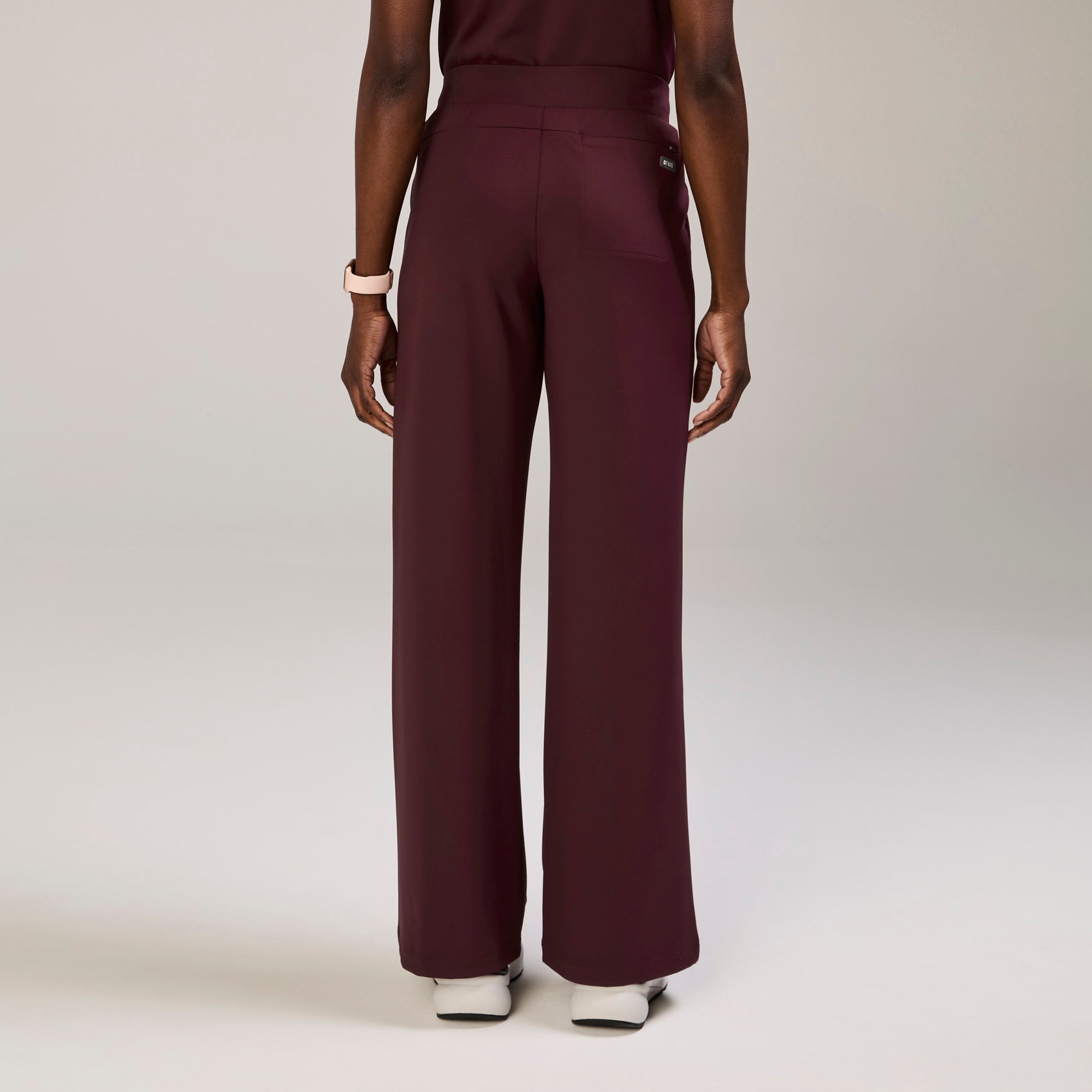 Salina High-Rise Wide-Leg Scrub Pant - Burgundy