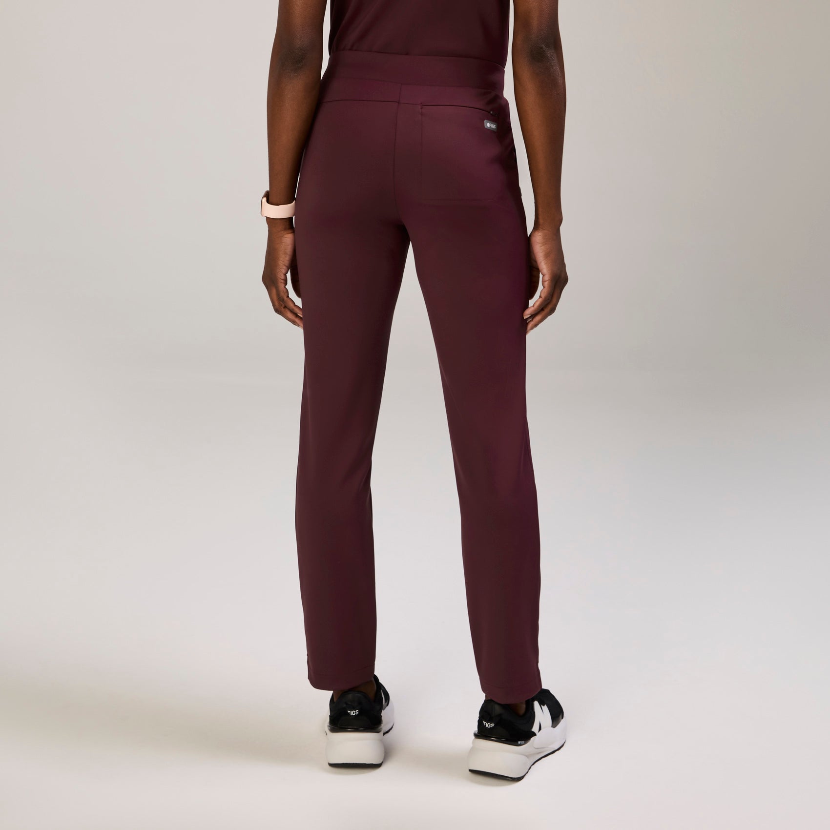 Tena Slim Tapered Scrub Pant - Burgundy