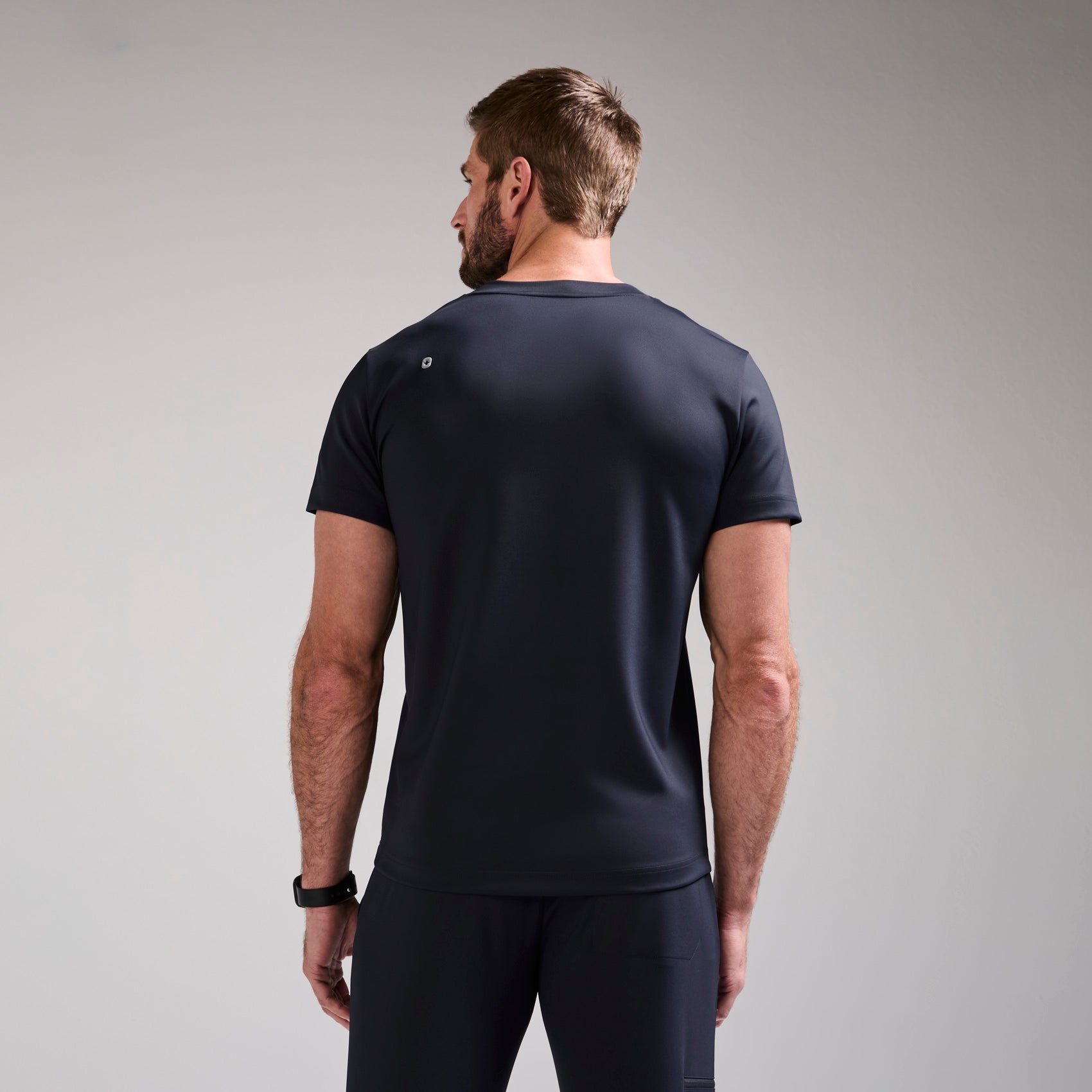 Logan V-Neck Scrub Top - Navy