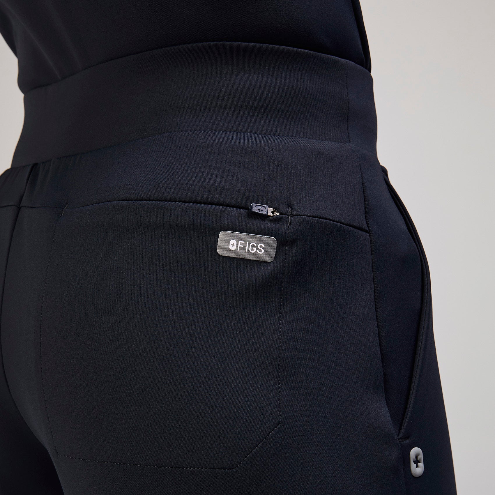 Salina High-Rise Wide-Leg Scrub Pant - Navy