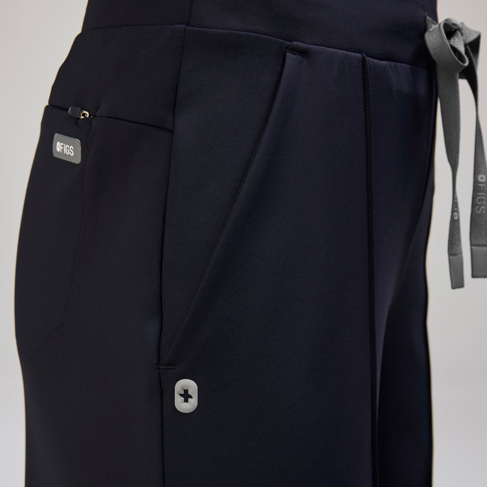 Salina High-Rise Wide-Leg Scrub Pant - Navy