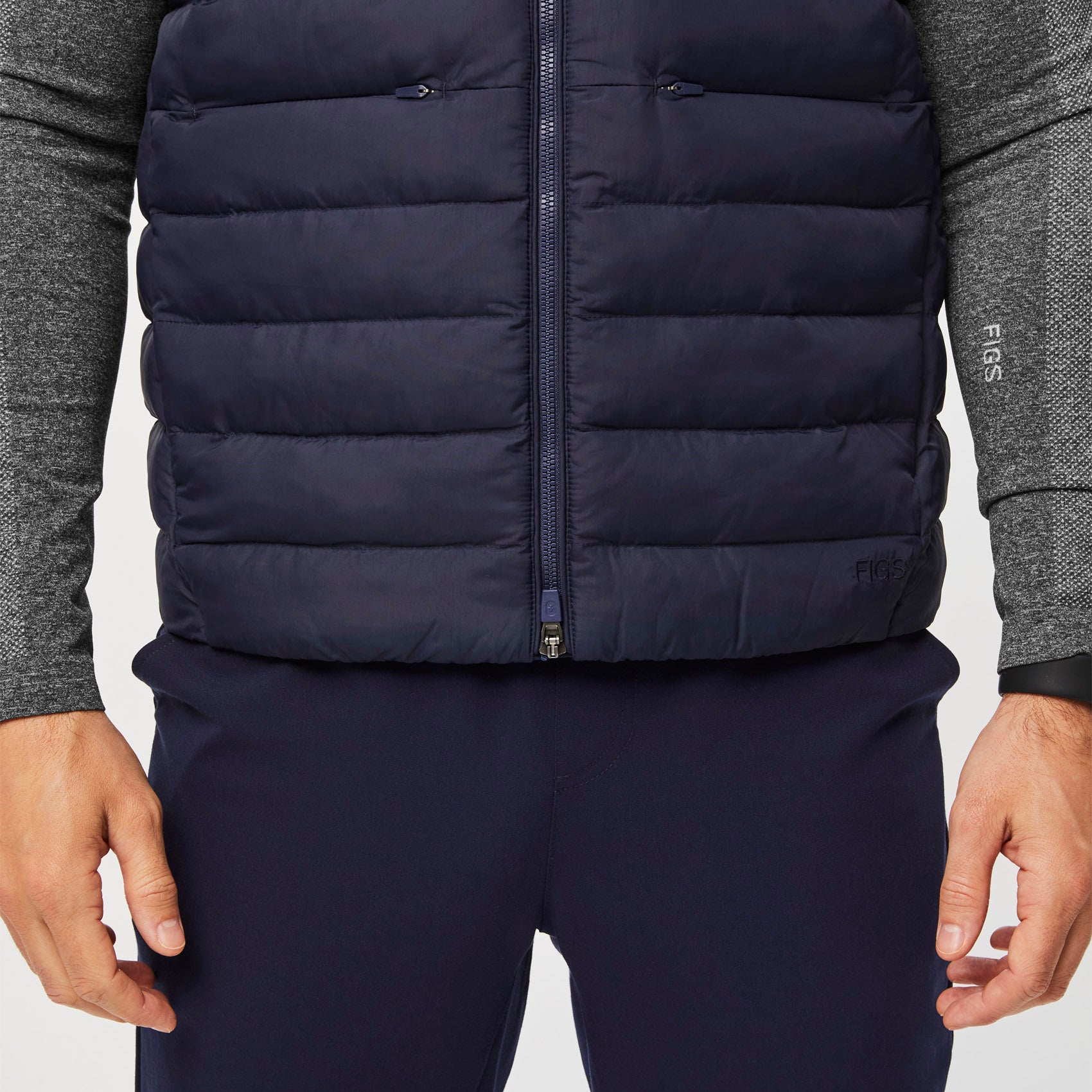 Packable Puffer Vest - Navy