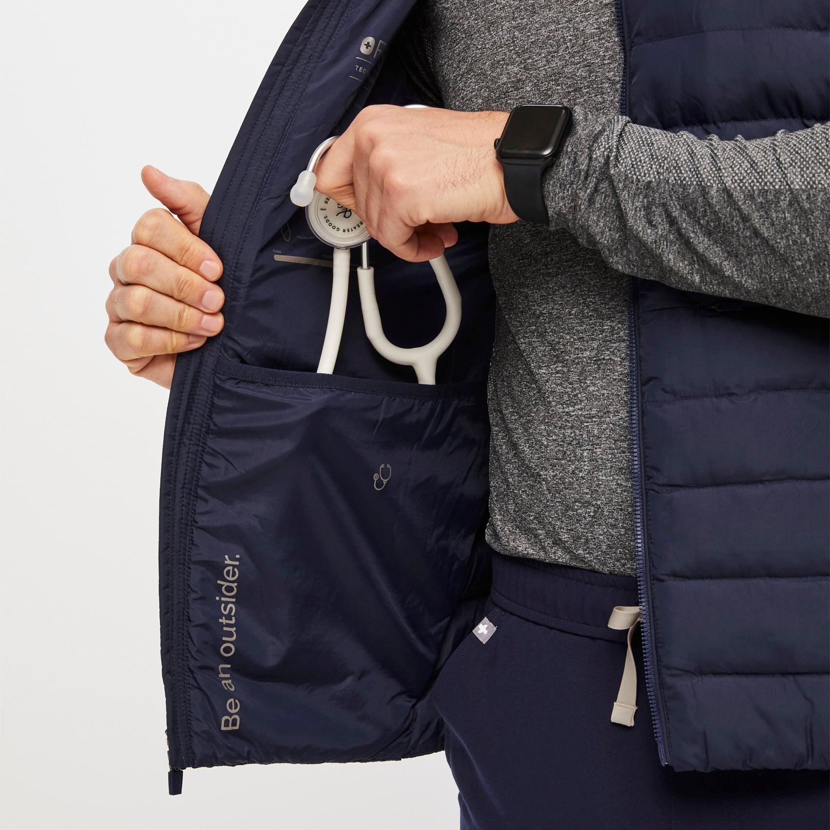 Packable Puffer Vest - Navy