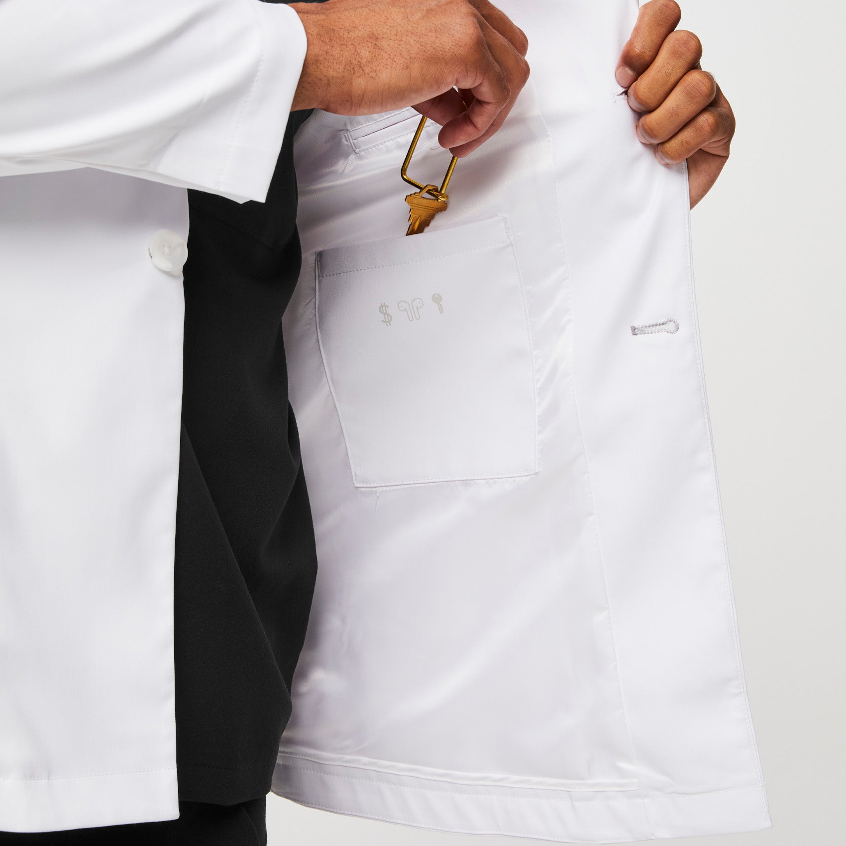 Harlem Classic Short Lab Coat - White